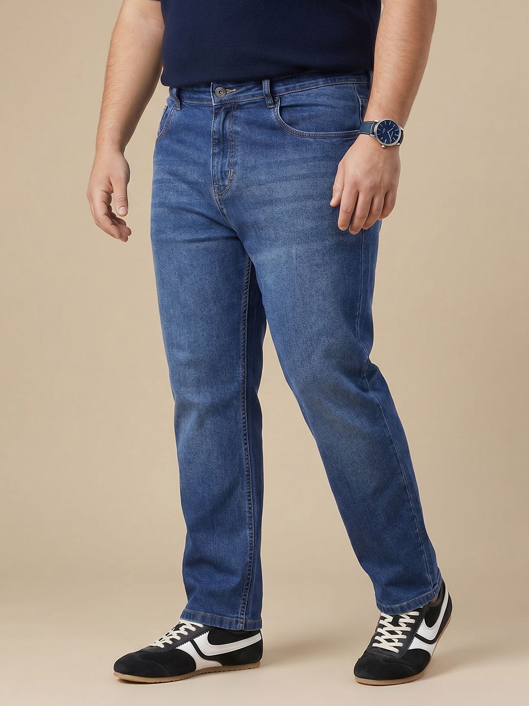 Sztori Men Plus Size Regular Fit Stretchable Jeans