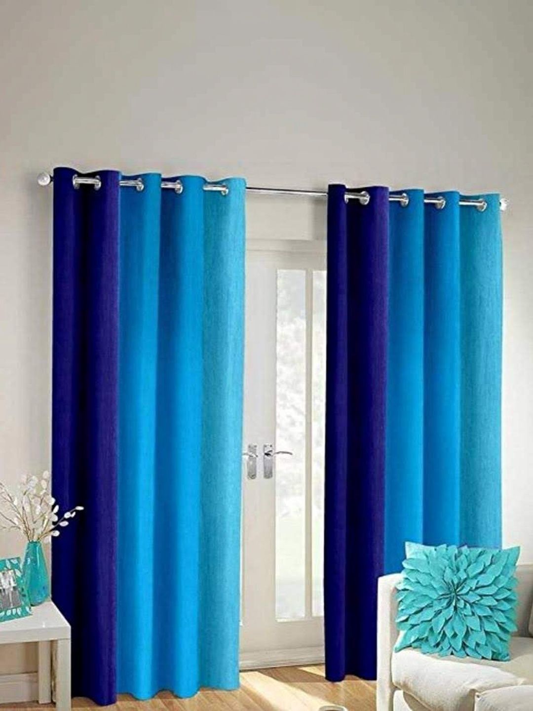 SAI ARPAN Multicoloured Colourblocked Curtains and Sheers