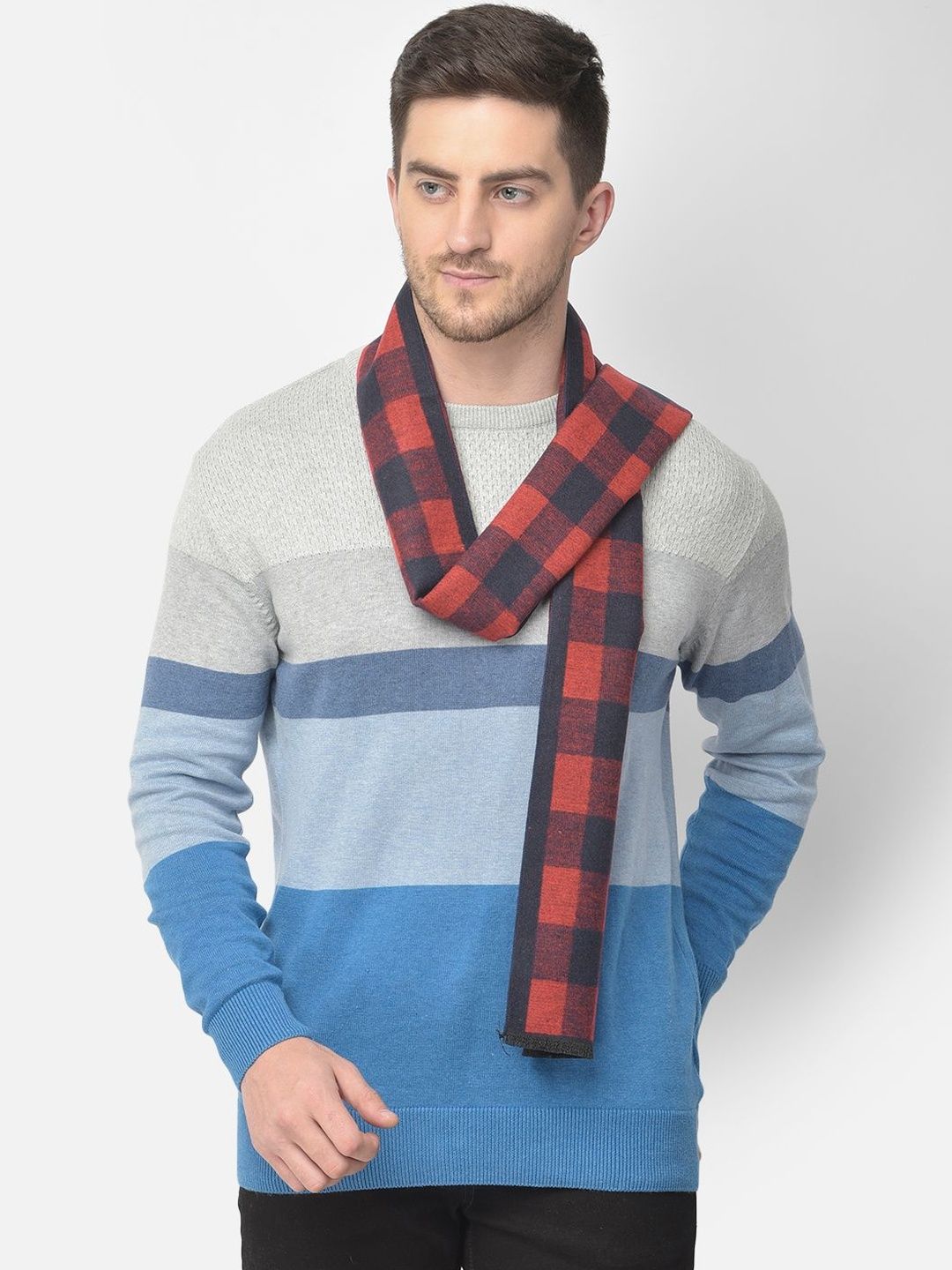 Cazzano Men Checked Scarf