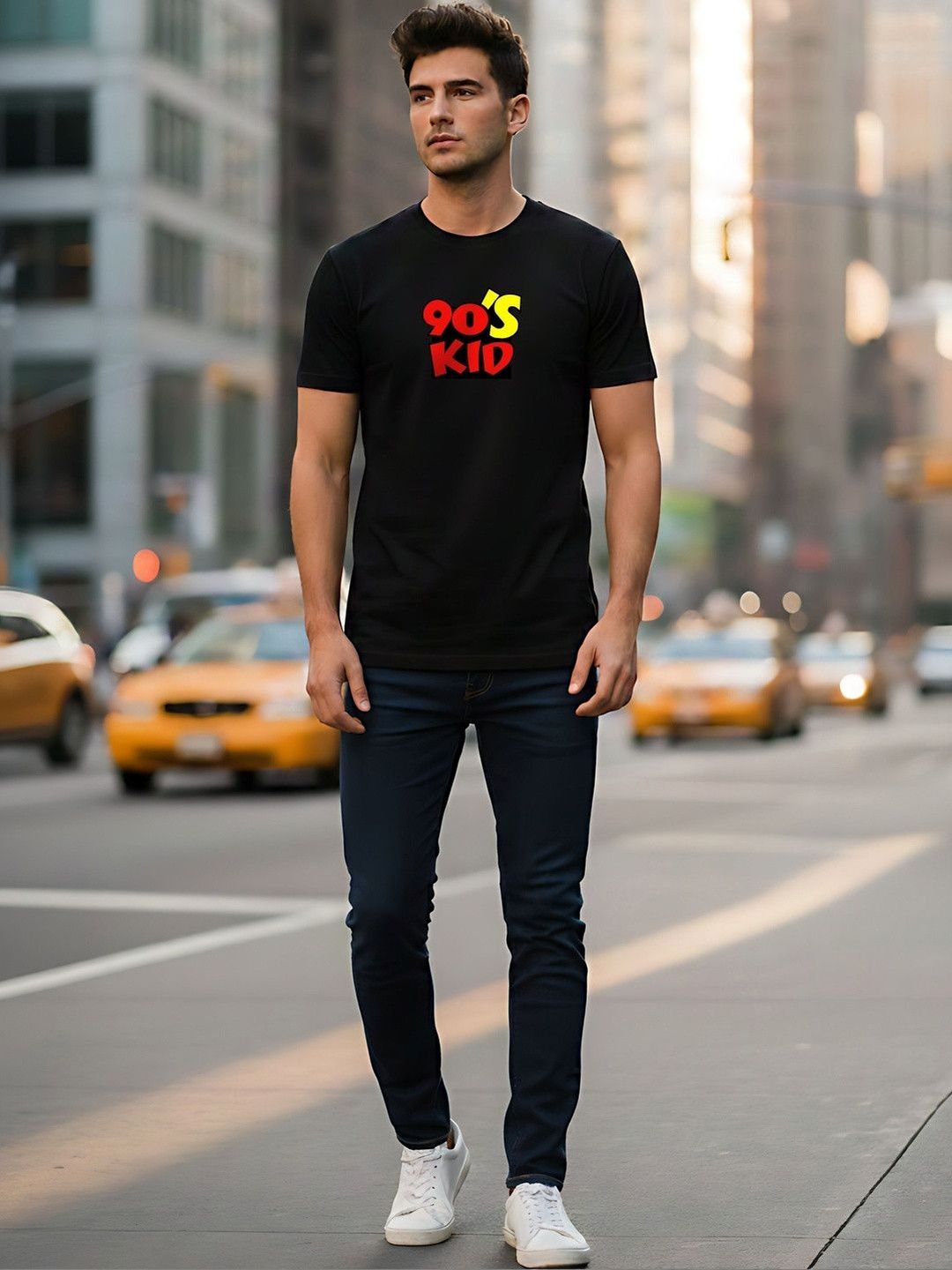 SYMBLANCE Men Typography Printed T-shirt
