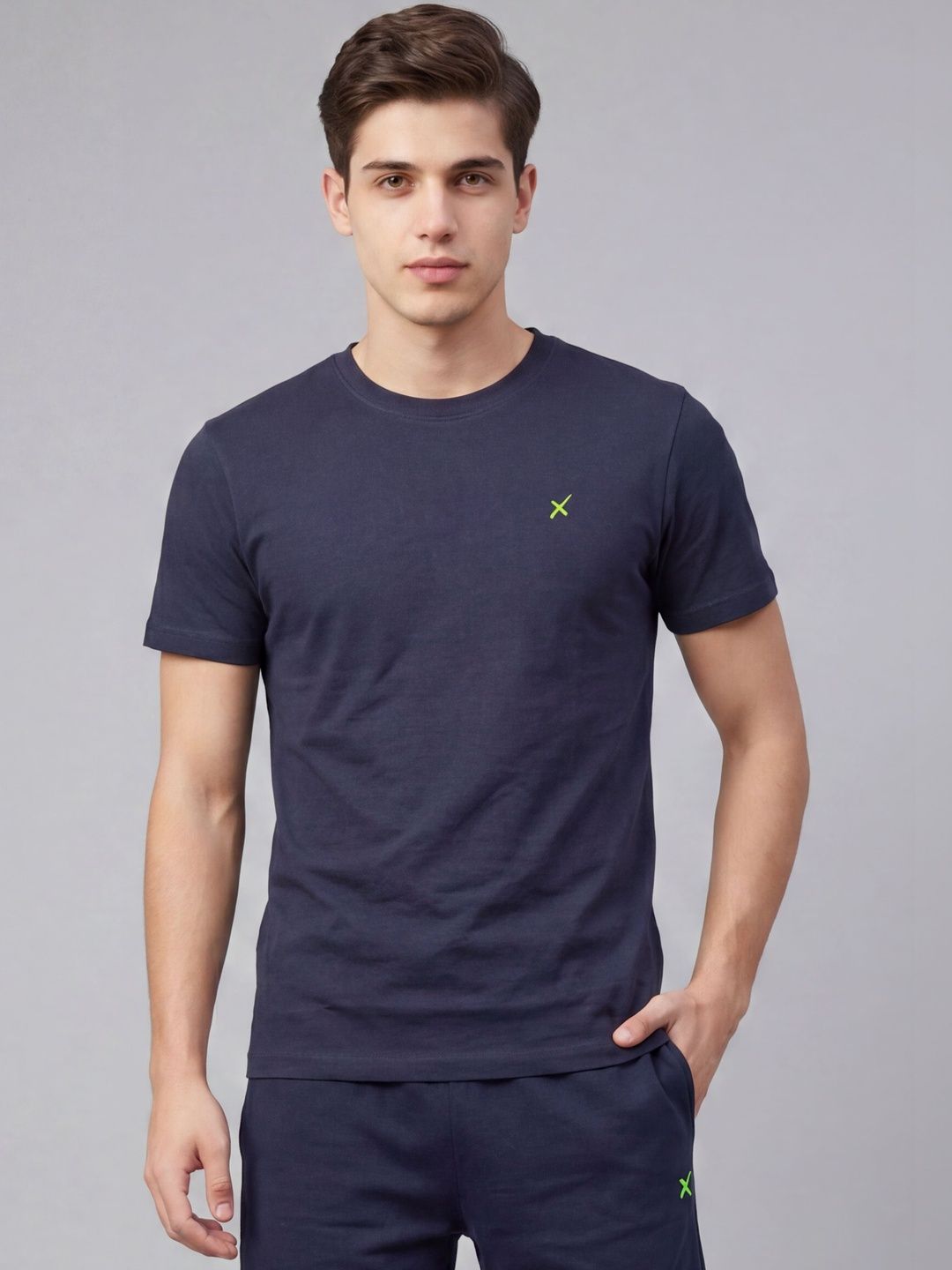 HRX by Hrithik Roshan Brand Logo Printed Round Neck T-shirt