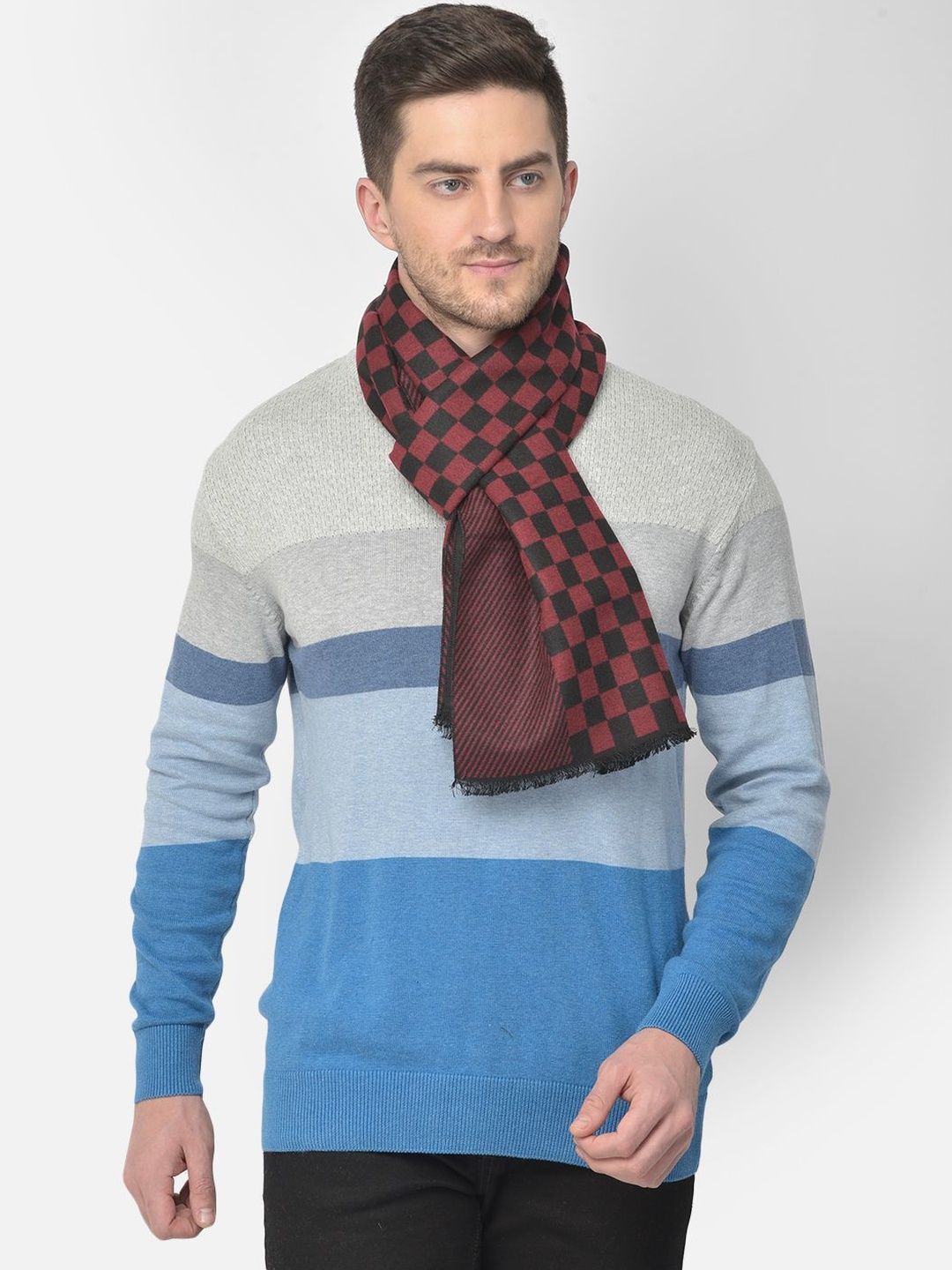 Cazzano Men Checked Scarf