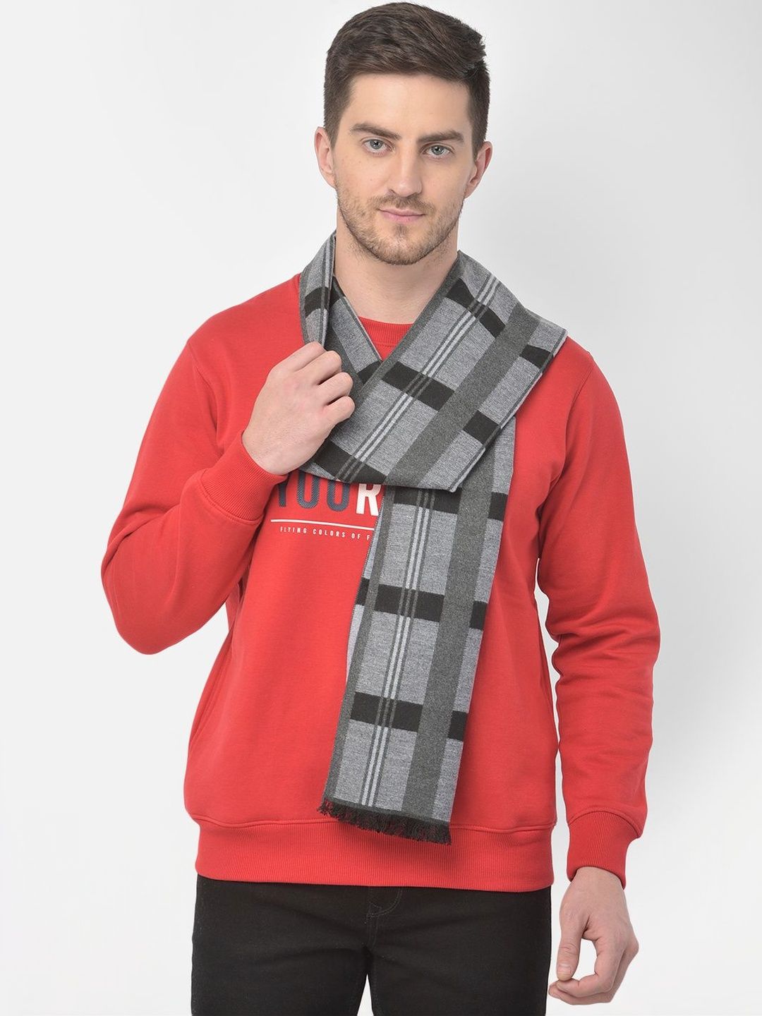 Cazzano Men Checked Scarf