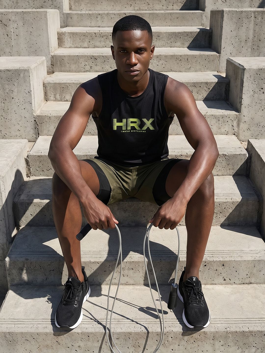 HRX by Hrithik Roshan Brand Logo Printed Rapid Dry Training T-shirt