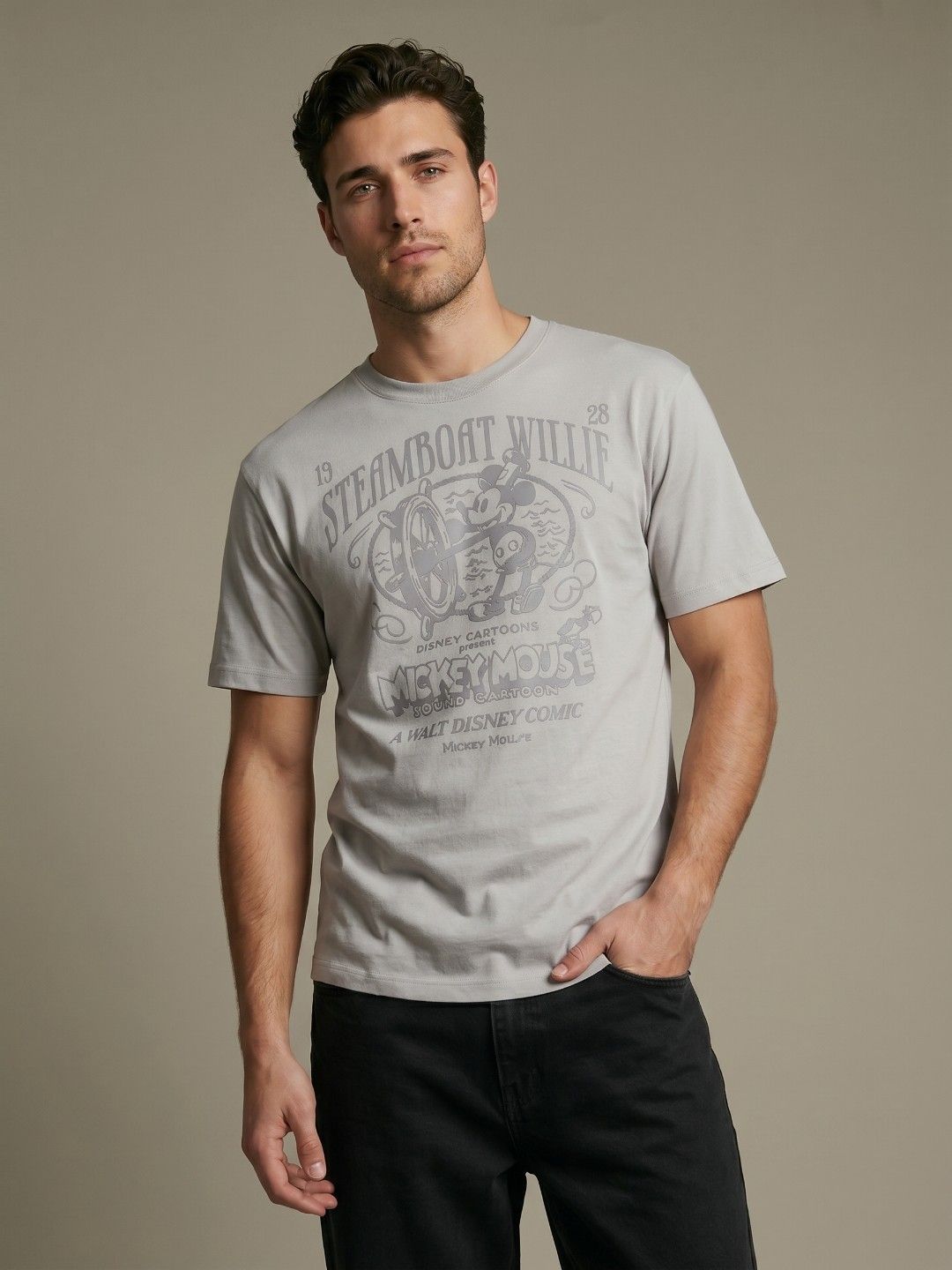 glitchez Mickey Mouse Printed Relaxed Fit T-shirt