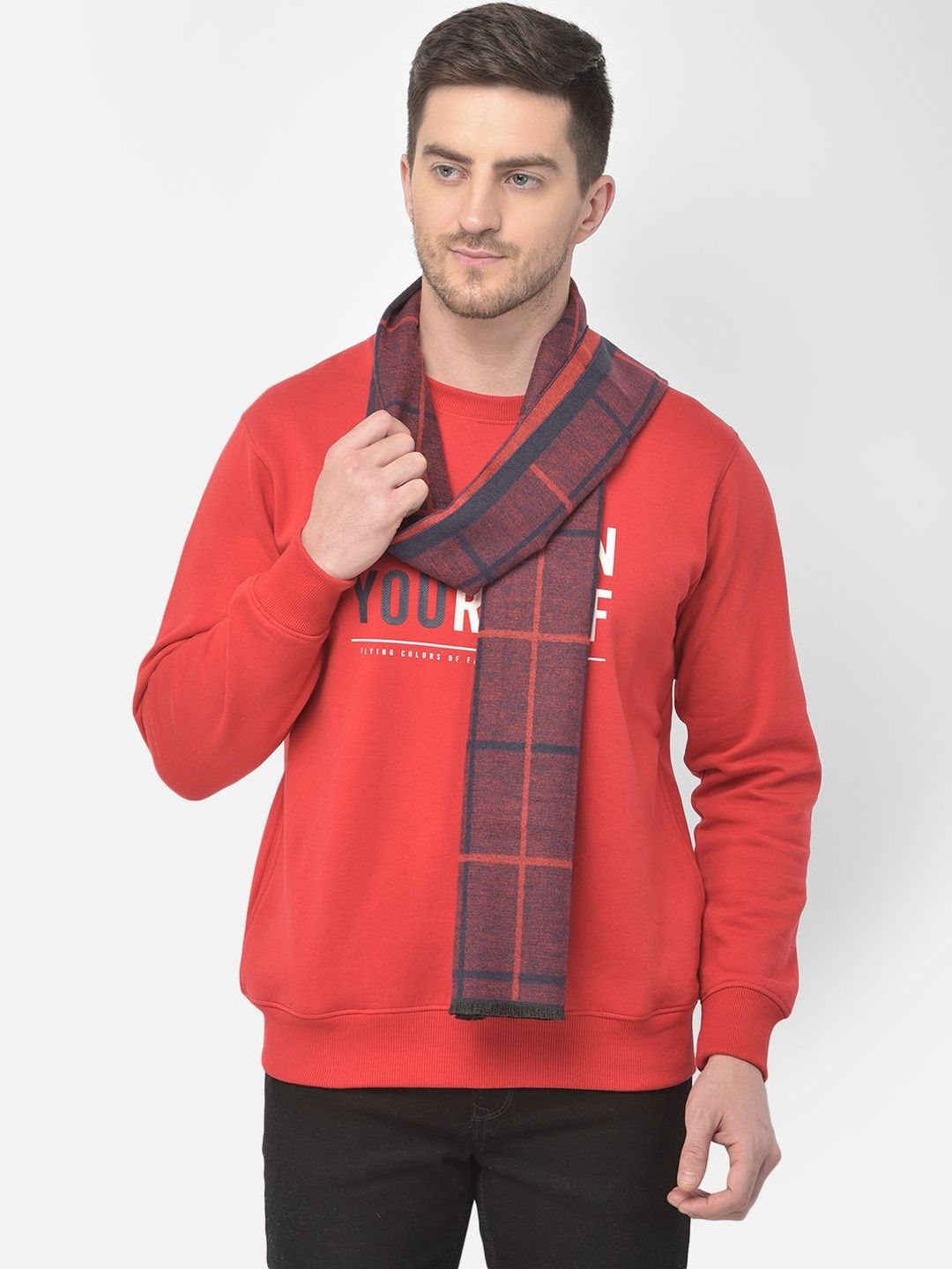Cazzano Men Checked Scarf
