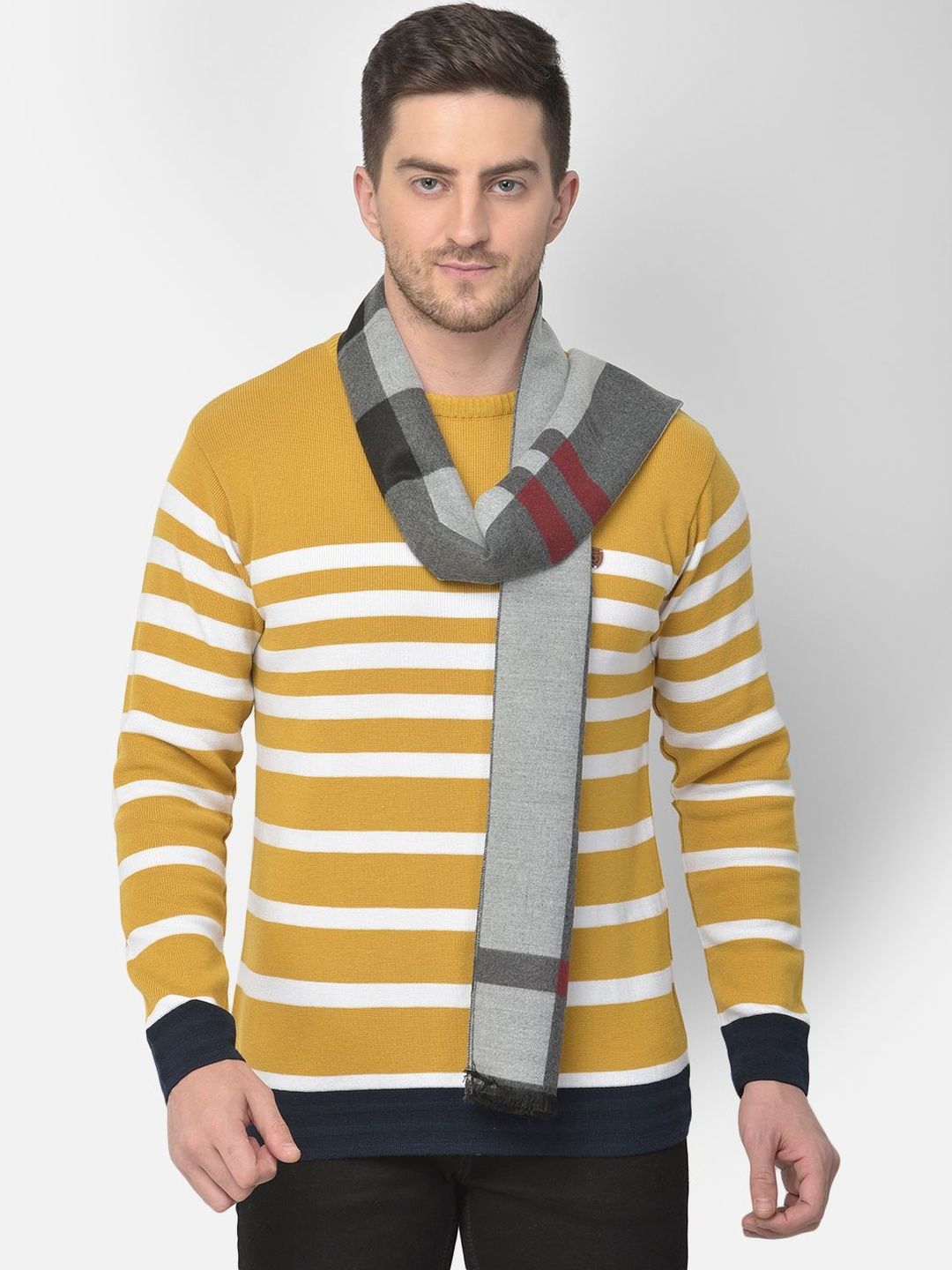 Cazzano Men Checked Scarf