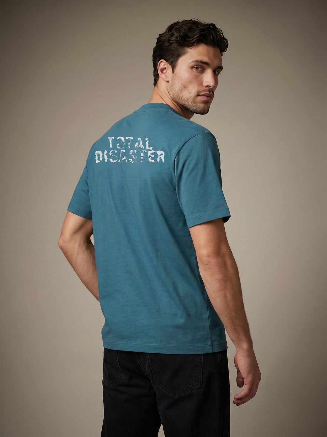glitchez Typography Printed Relaxed Fit T-shirt