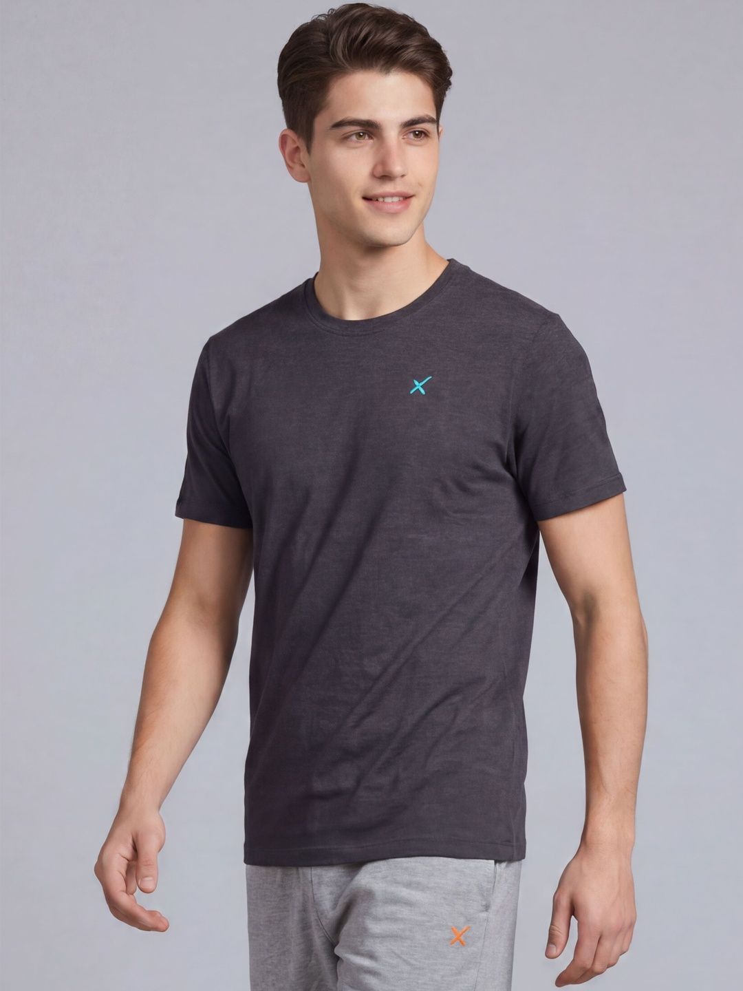 HRX by Hrithik Roshan Brand Logo Printed Round Neck T-shirt