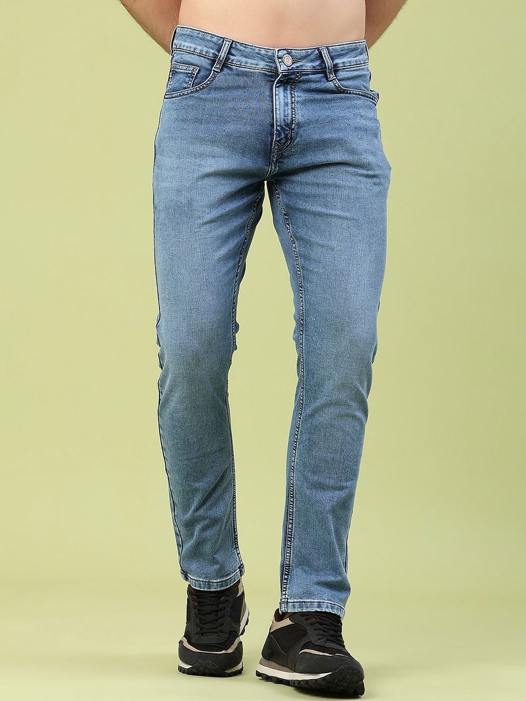 V-Mart Men Mid-Rise Light Fade Cotton Skinny Fit Jeans
