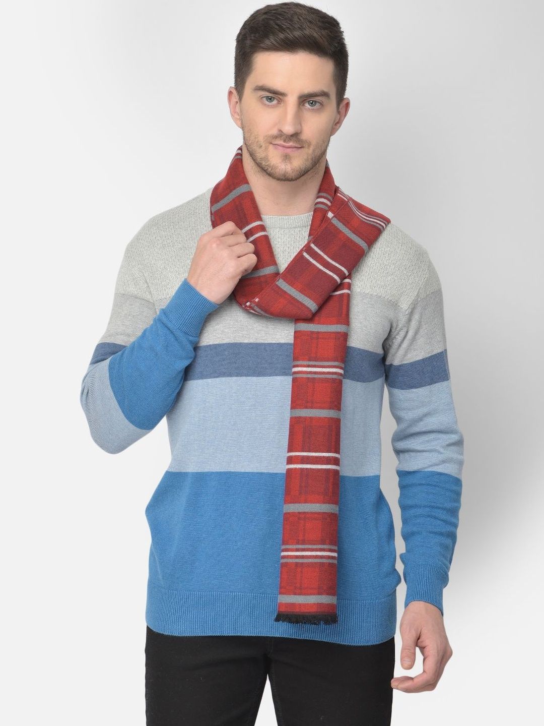 Cazzano Men Checked Scarf