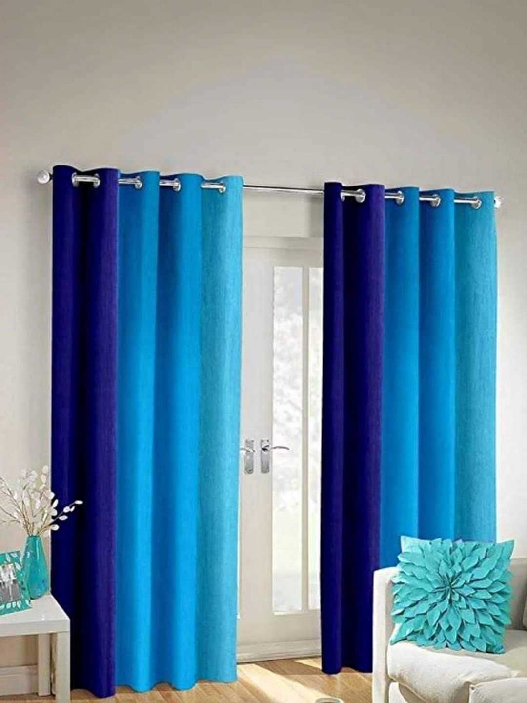 SAI ARPAN Multicoloured Colourblocked Curtains and Sheers