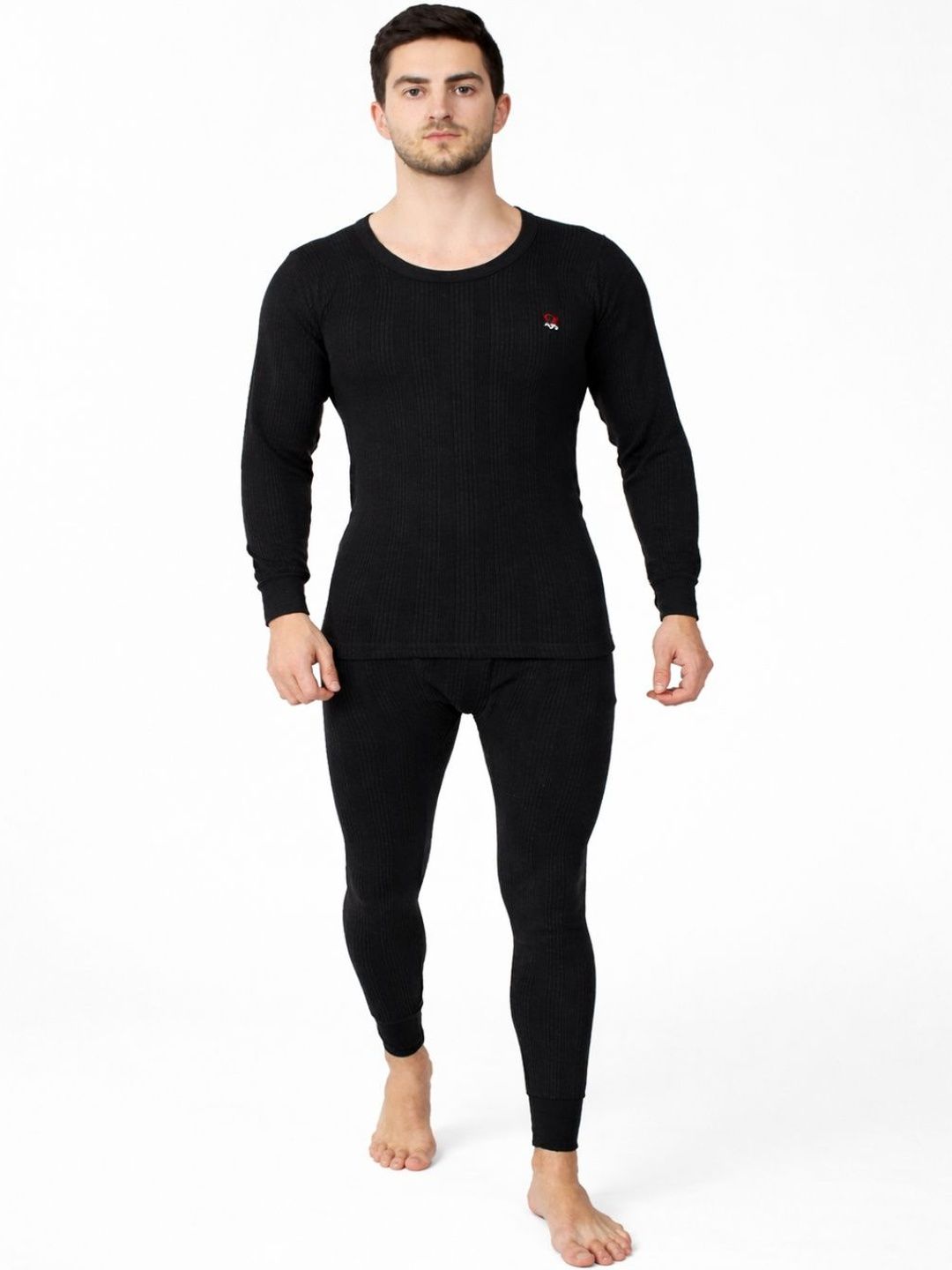 ALFA Men Cotton Round Neck Thermal Set
