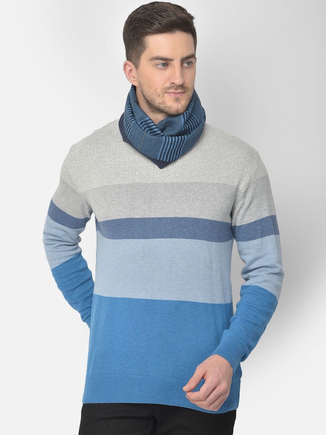 Cazzano Men Striped Scarf