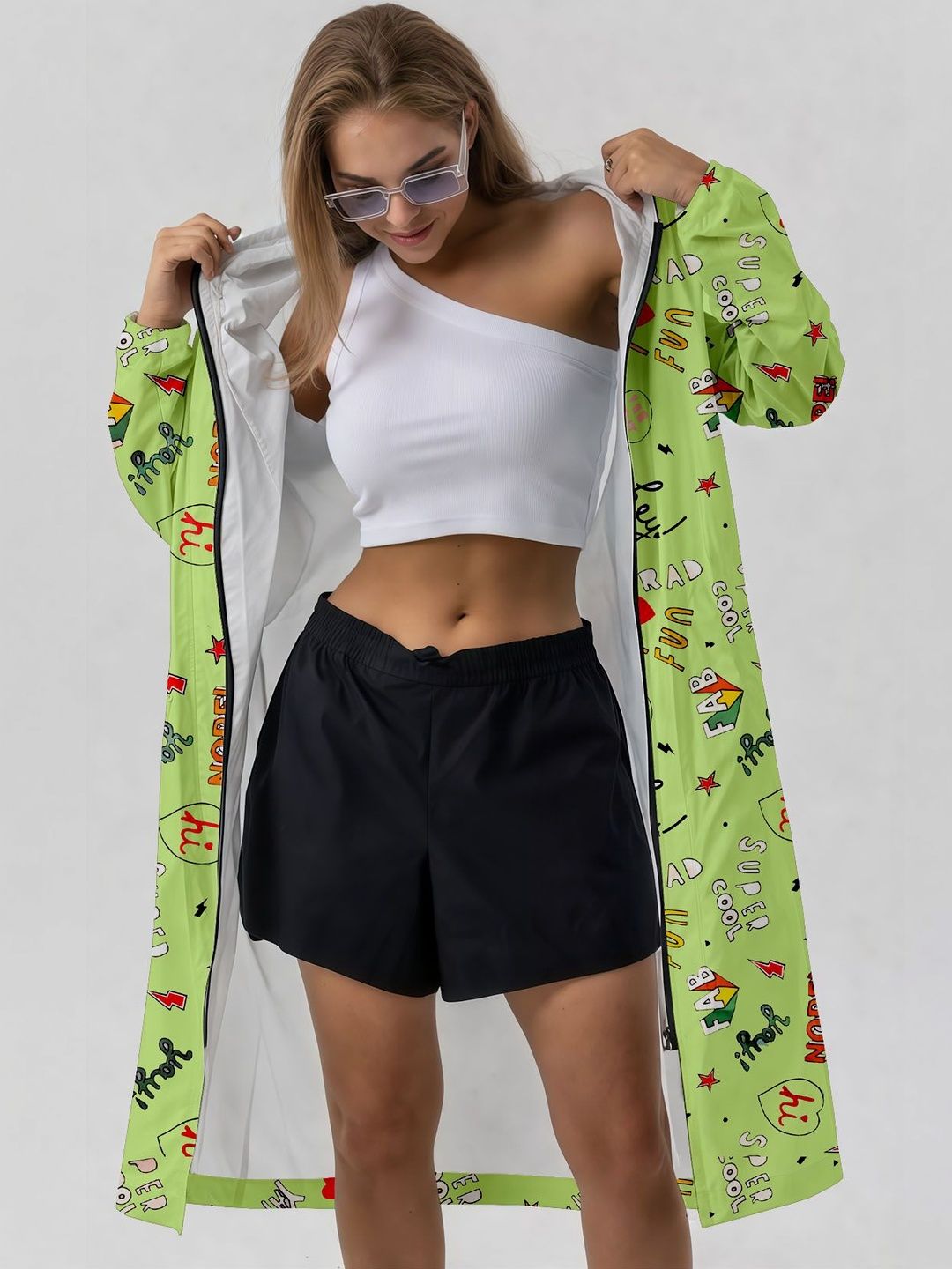 CAMISON Women Printed Rain Jacket