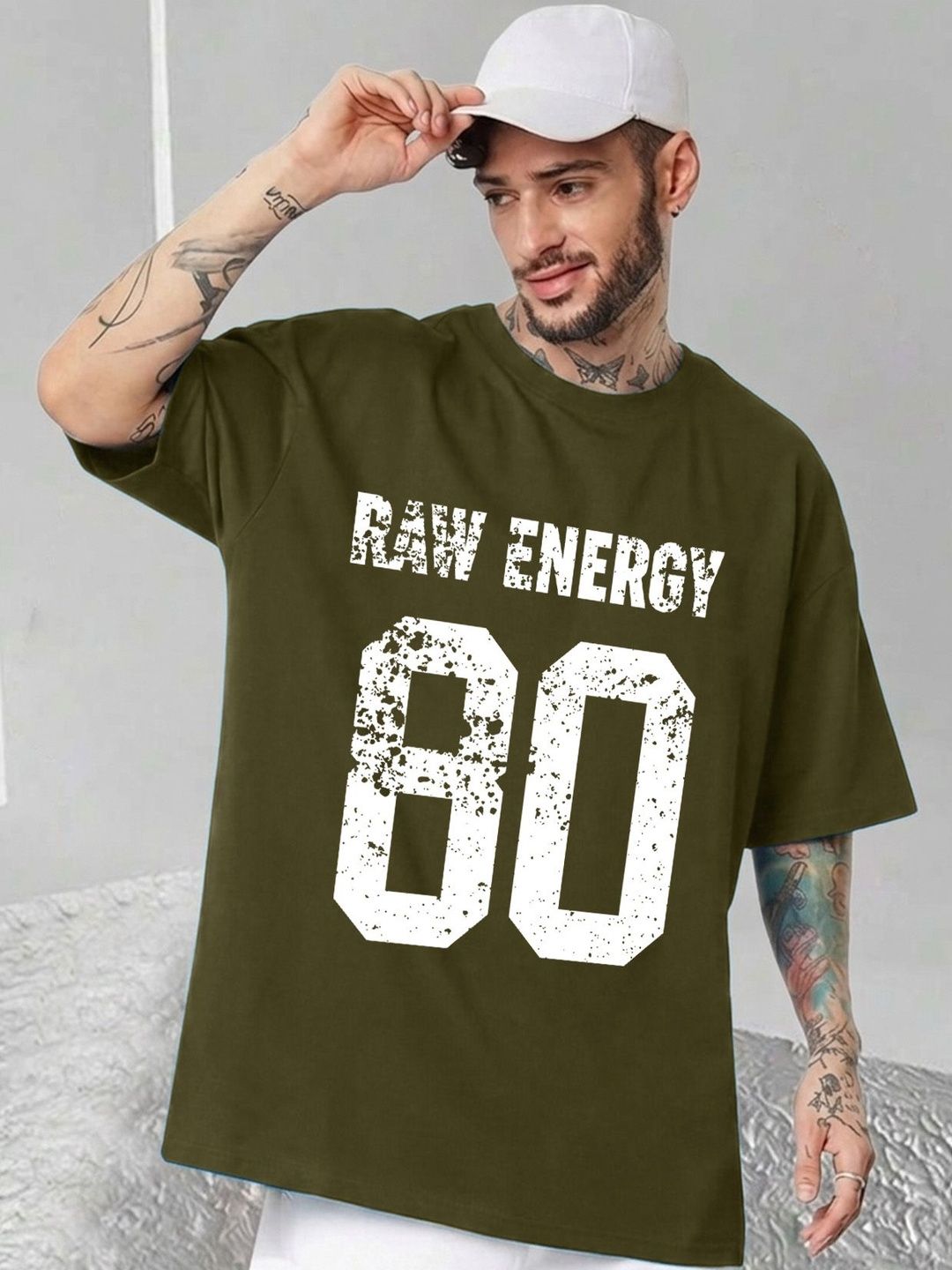 THE BEETEL HOUSE Men Typography Printed Drop-Shoulder Sleeves T-shirt