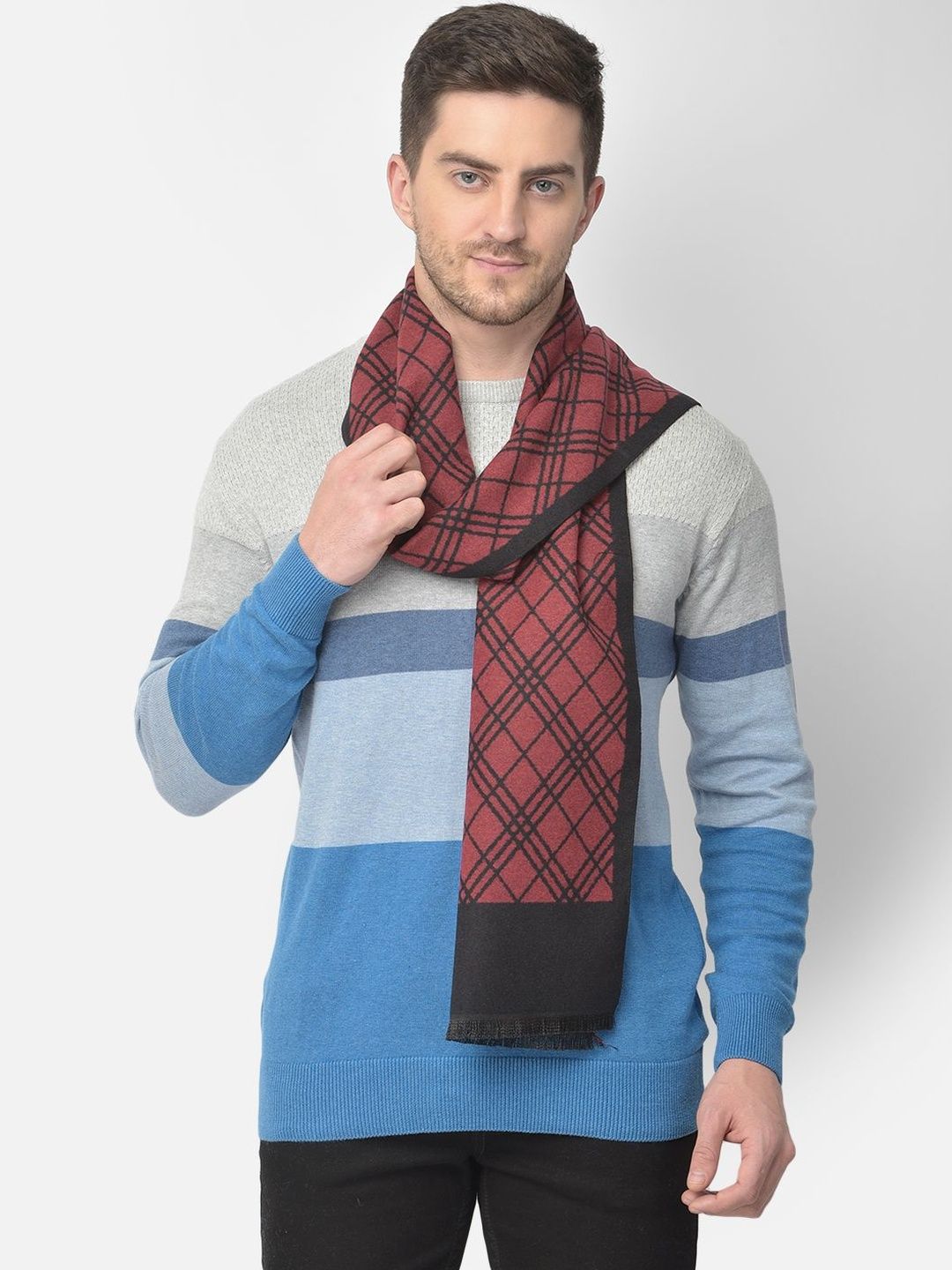 Cazzano Men Checked Scarf