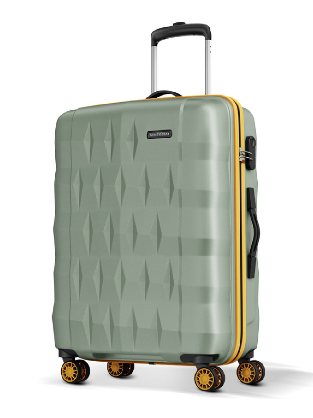 Aristocrat Comet Green Medium Hard Luggage 66cm Check-in Trolley Bag with Smooth 8-Wheel
