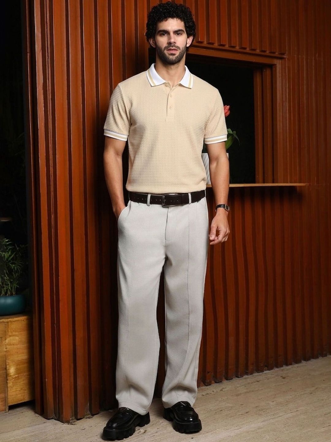 AUSK Men Polo Collar T-shirt