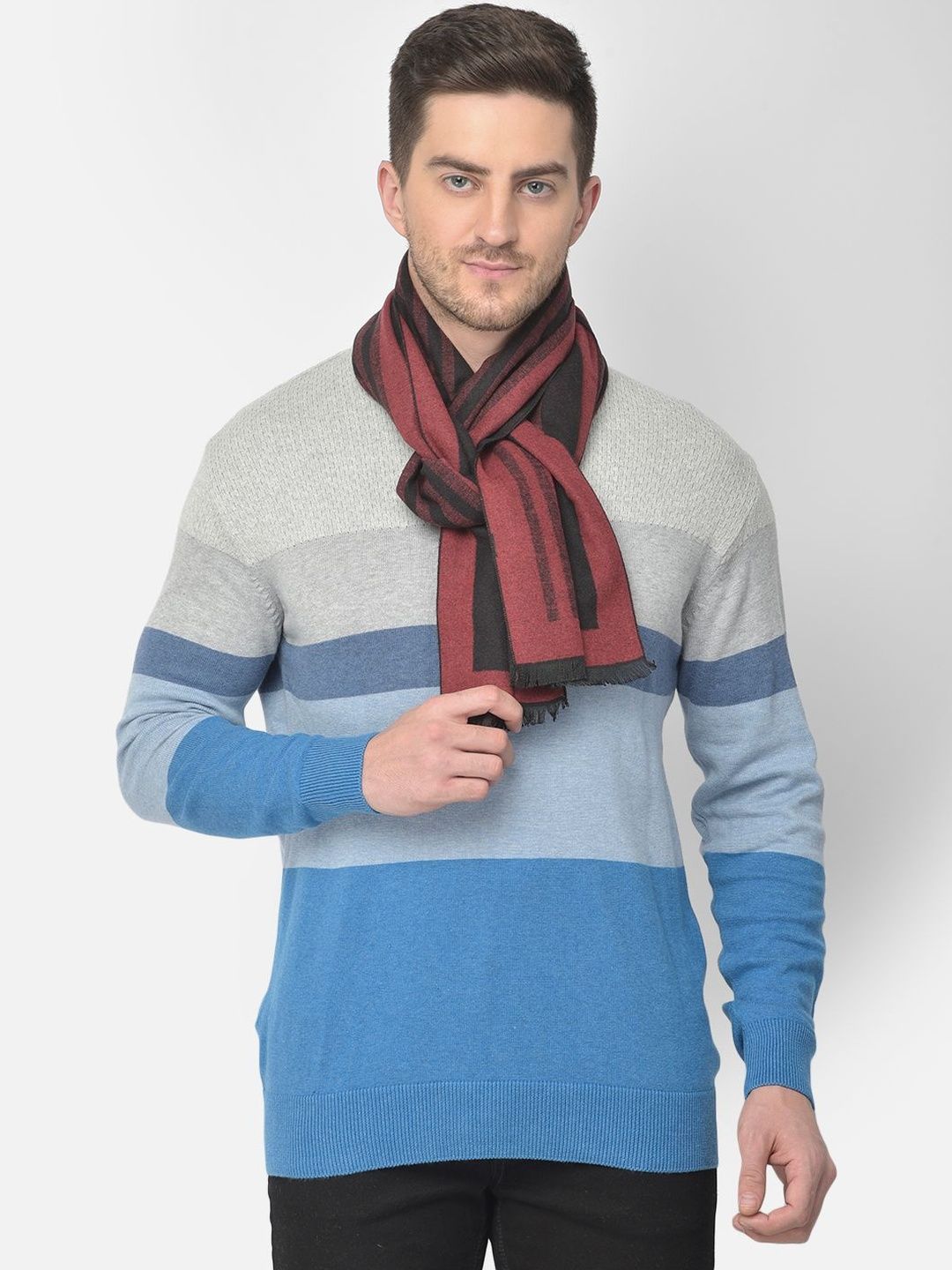 Cazzano Men Striped Scarf