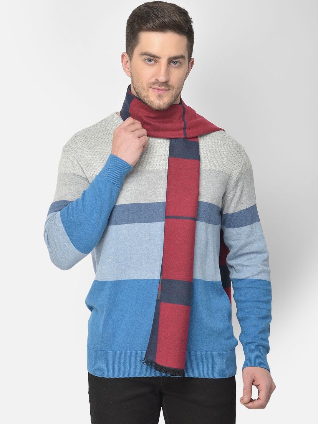 Cazzano Men Checked Scarf