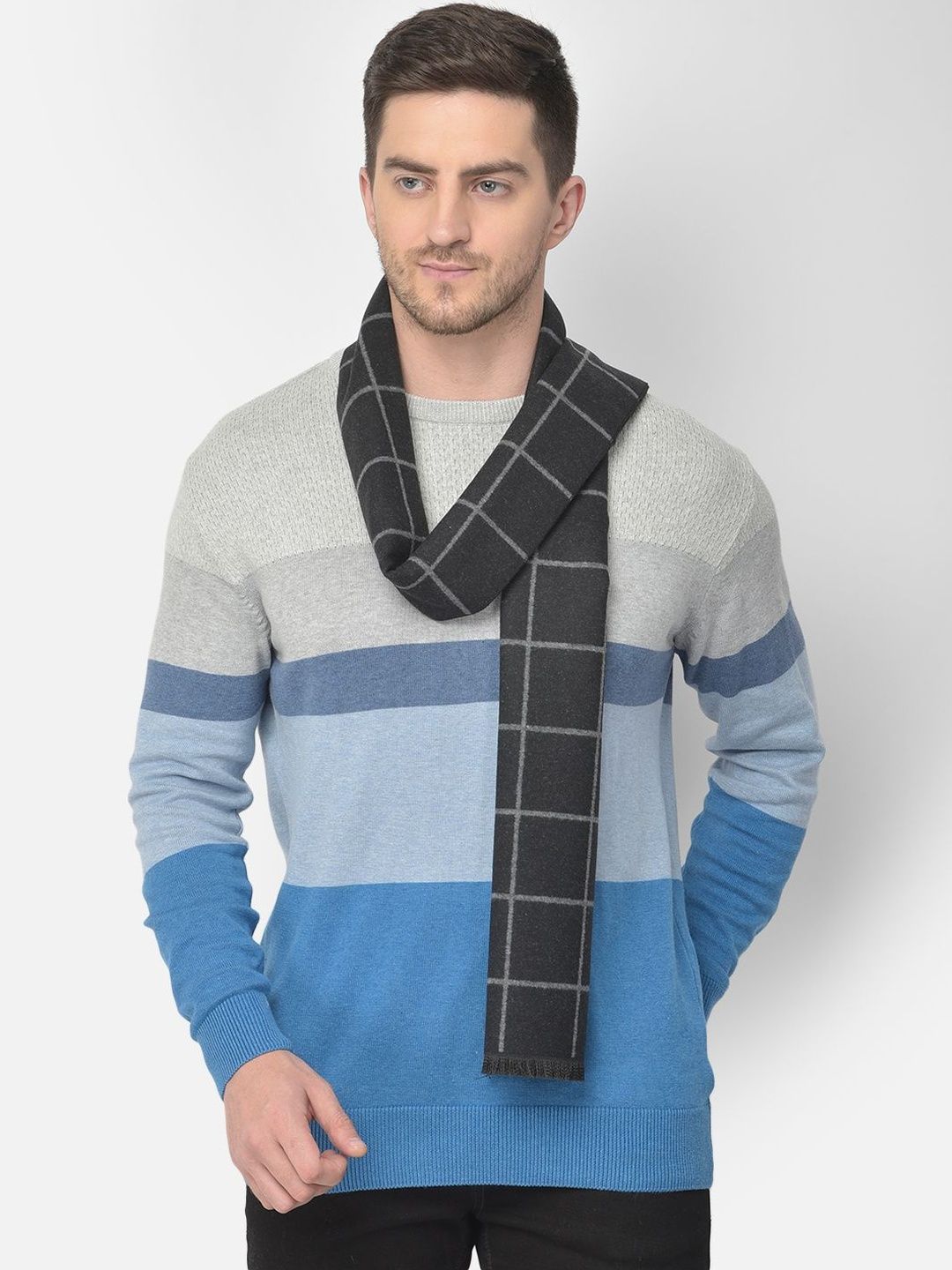 Cazzano Men Checked Scarf