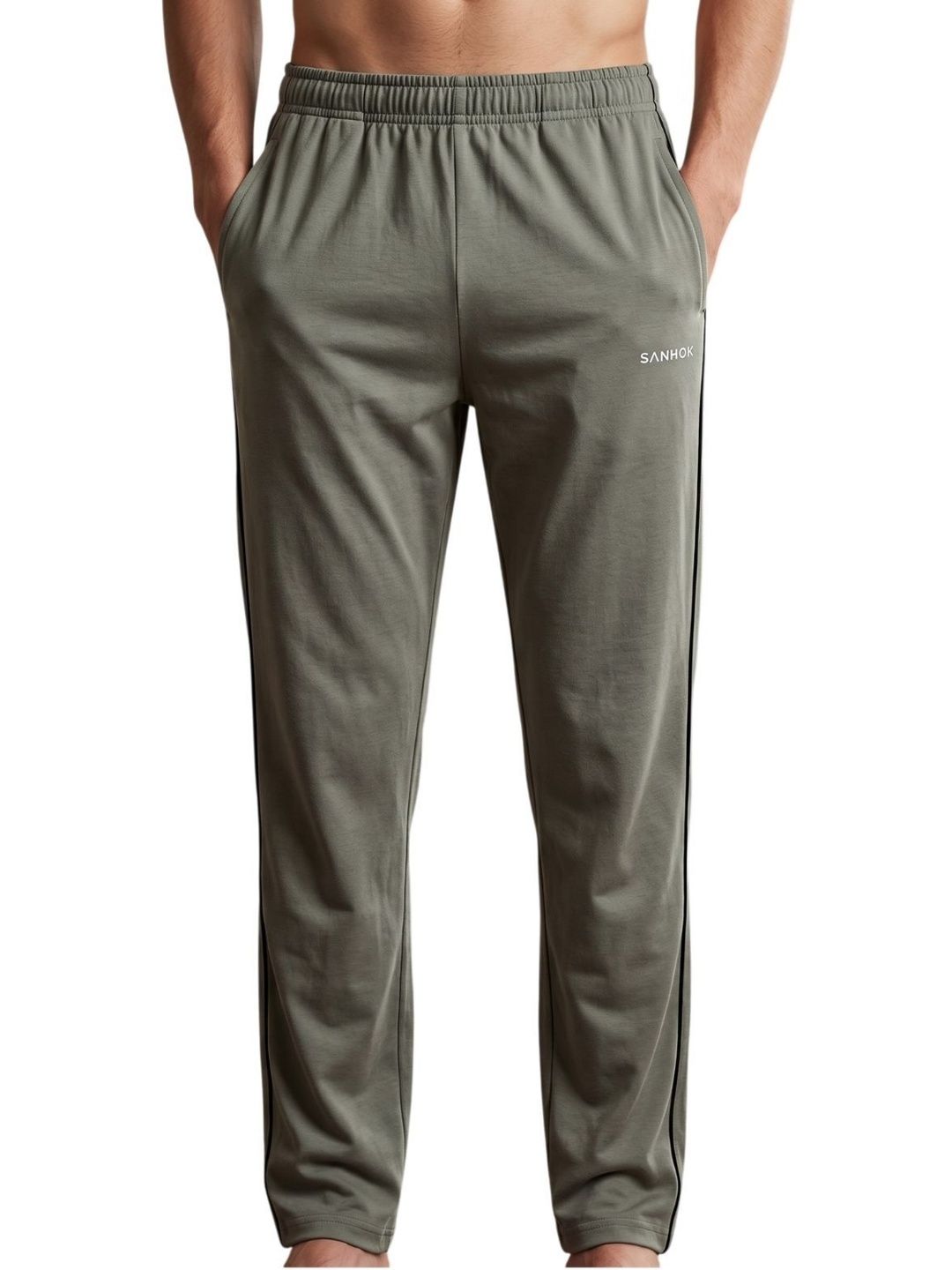 SANHOK Men Slim Fit Training Cotton Track Pants