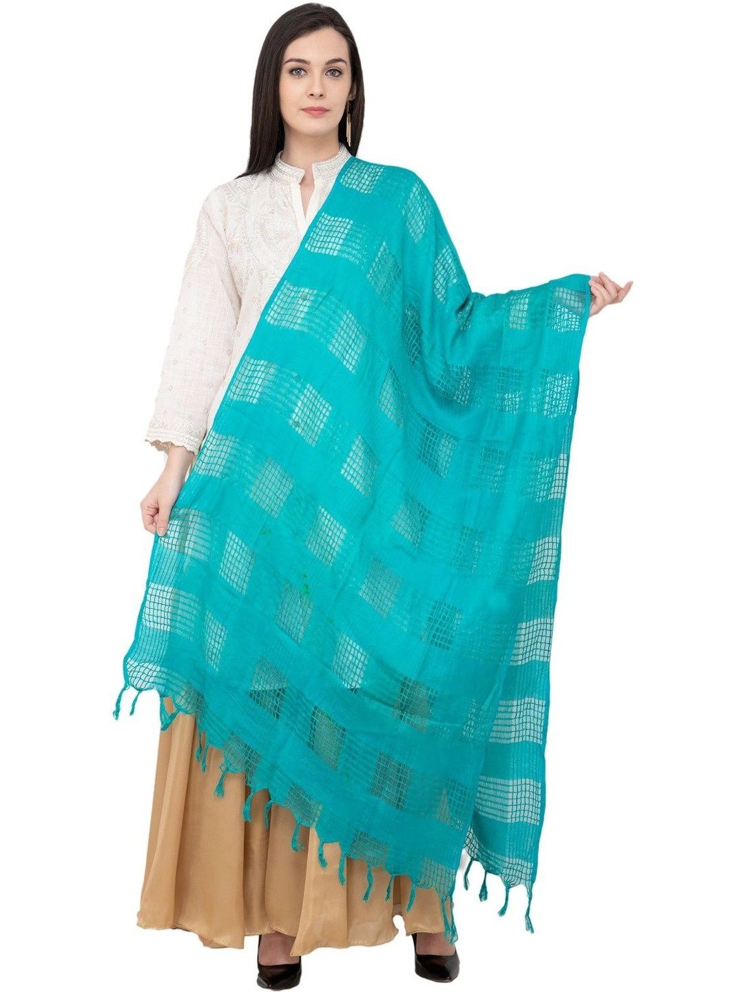 A R SILK Woven Design Dupatta