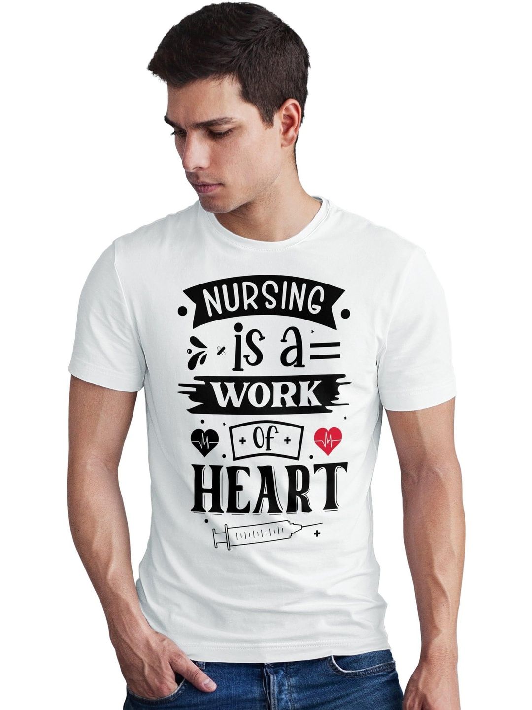 Seekbuylove Men Typography Printed Bio Finish T-shirt