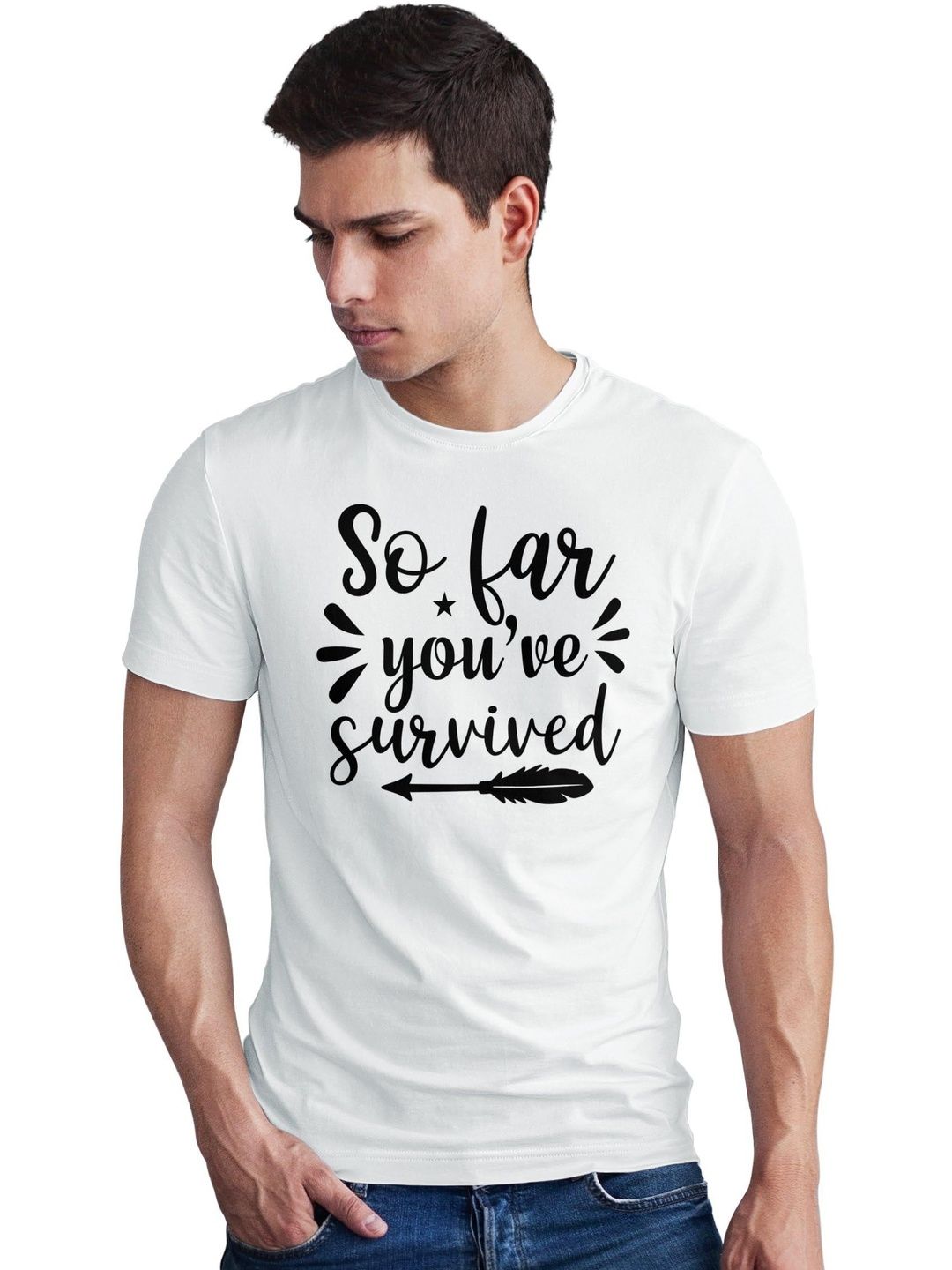 Seekbuylove Men Printed Bio Finish T-shirt