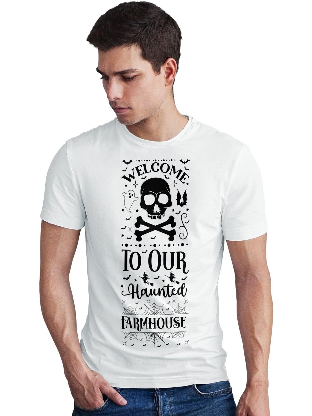 Seekbuylove Men Printed Bio Finish T-shirt