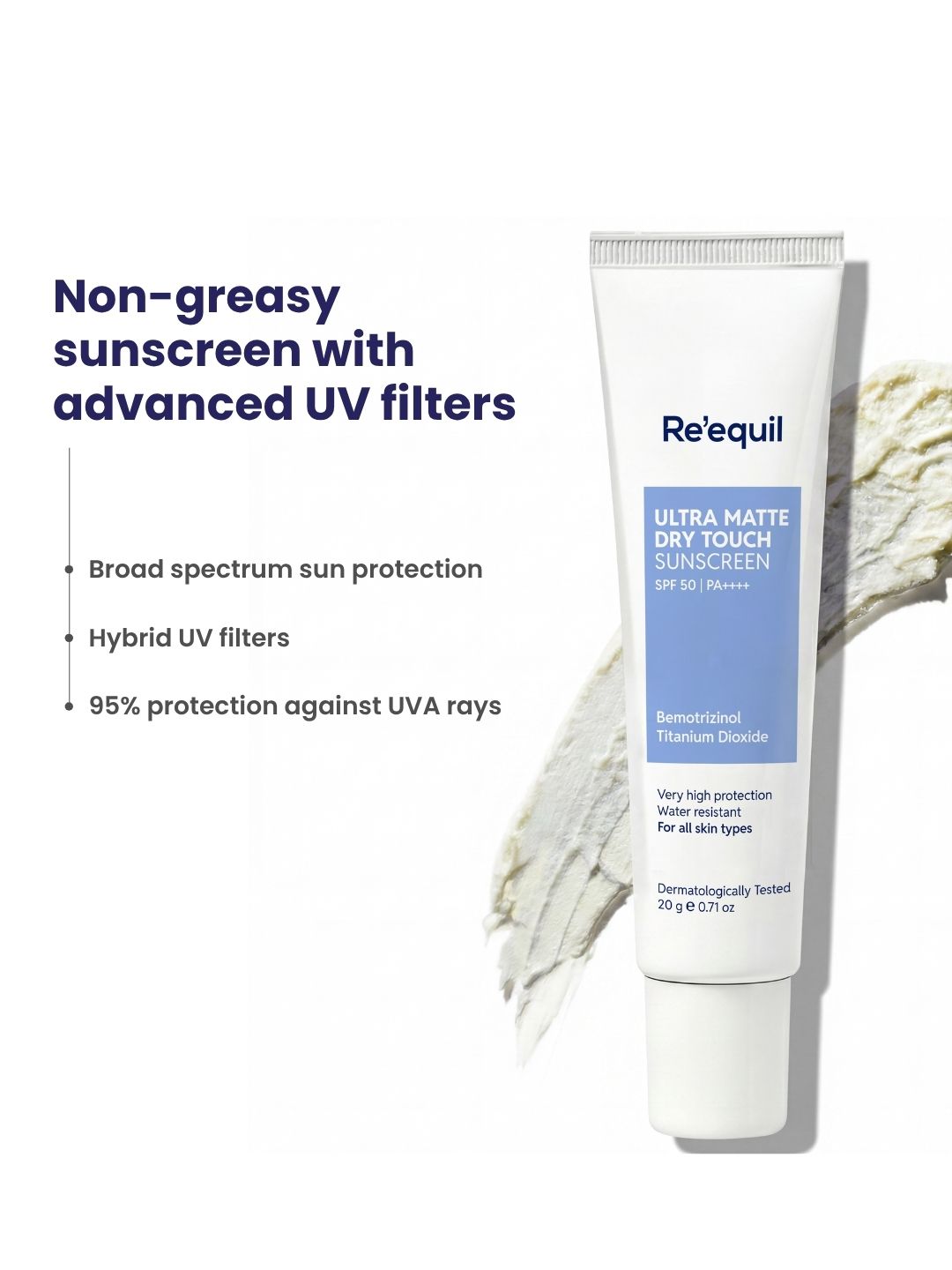 Reequil Reequil Ultra Matte Dry Touch Sunscreen Gel SPF 50 PA++++ - 20 g