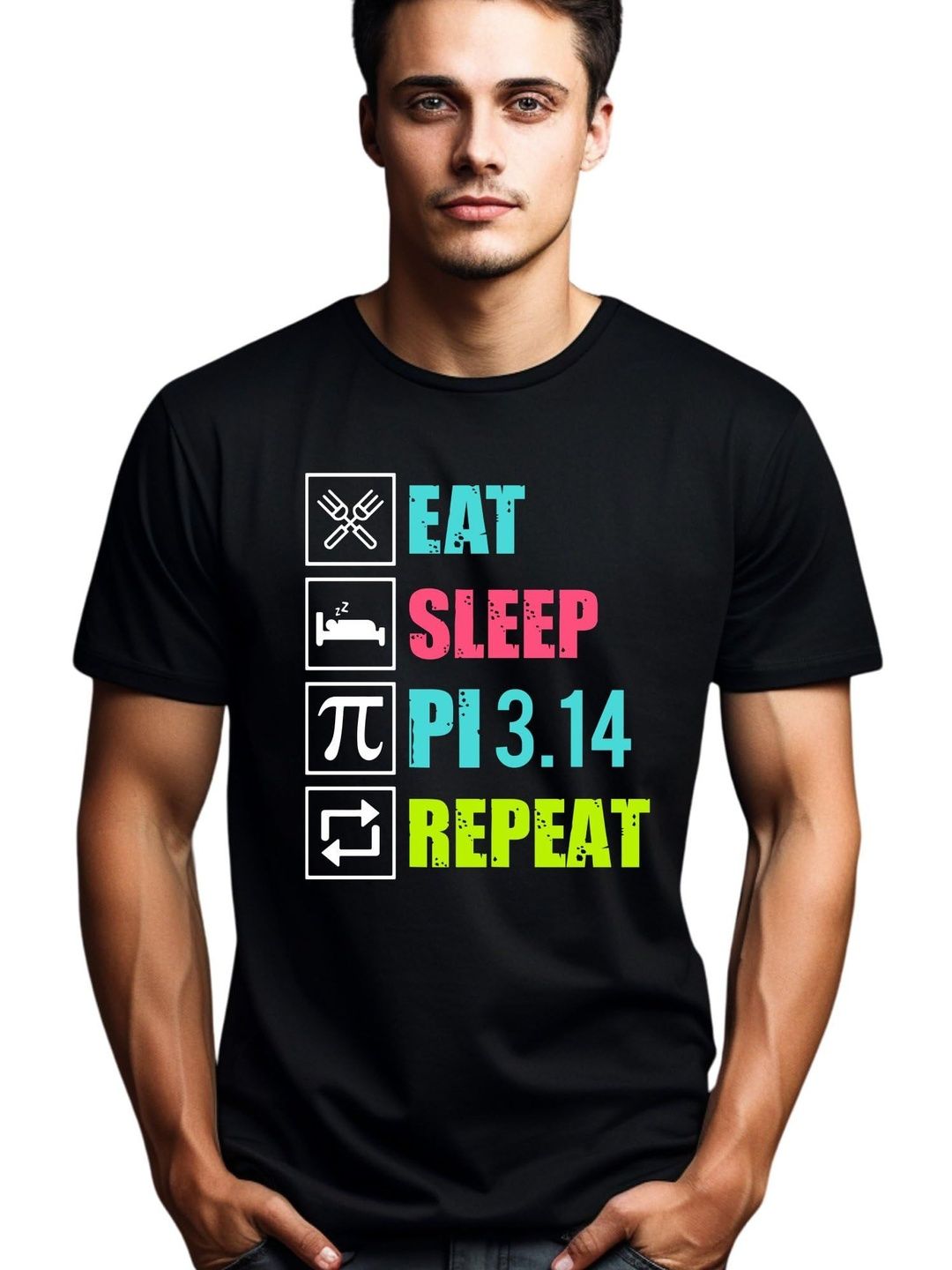 Seekbuylove Typography Printed Round Neck Bio Finish Cotton T-shirt