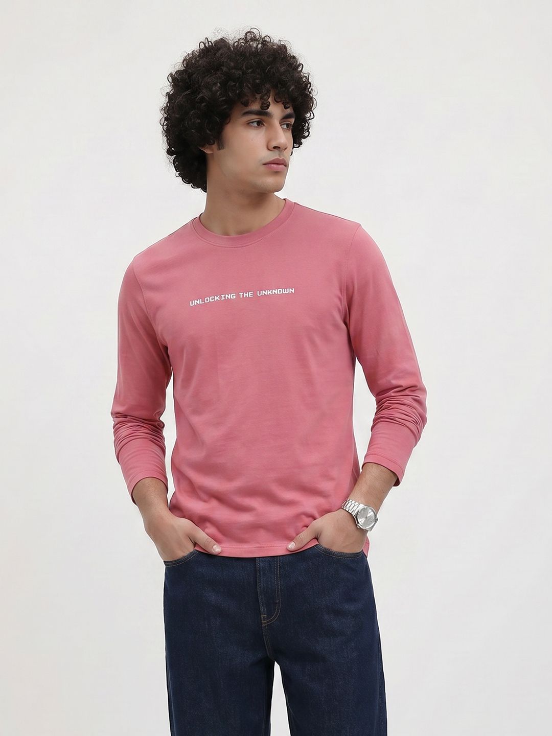 The Roadster Life Co. Typography Printed Pure Cotton T-Shirt