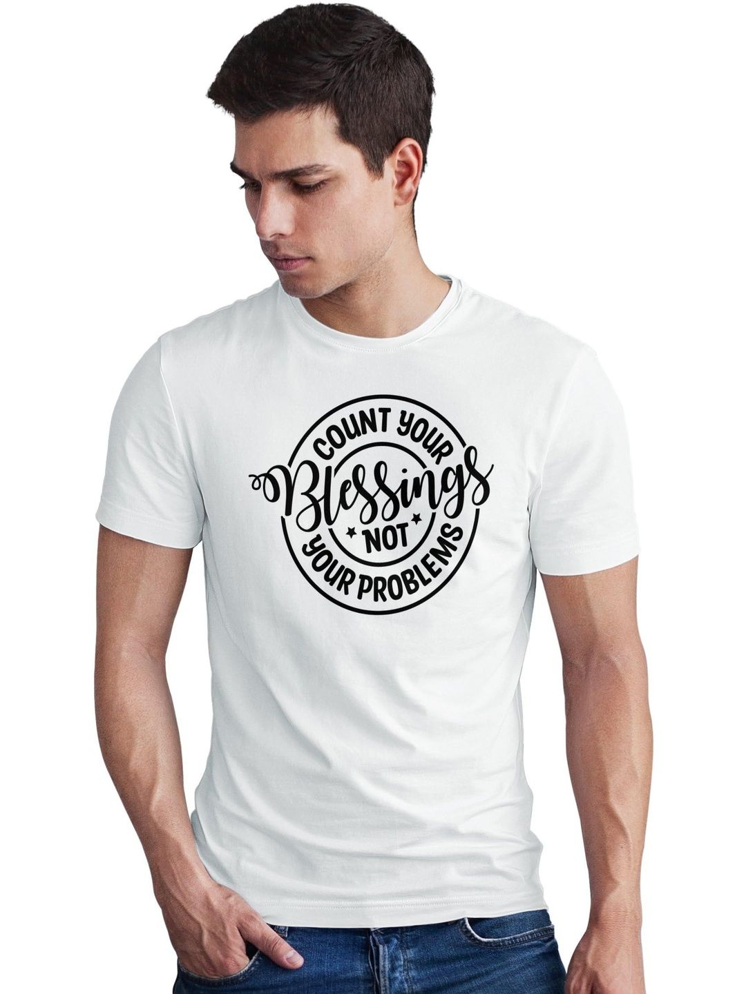 Seekbuylove Men Typography Printed Bio Finish T-shirt
