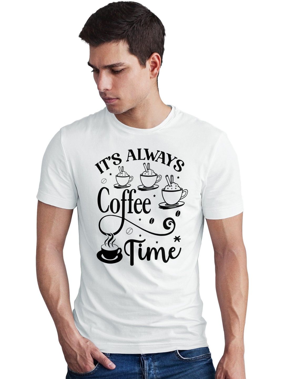 Seekbuylove Men Typography Printed Bio Finish Cotton T-shirt
