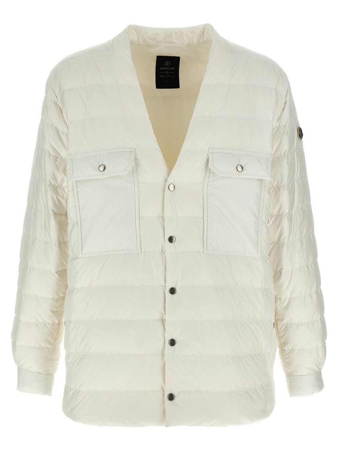 Moncler White V Neck Jacket