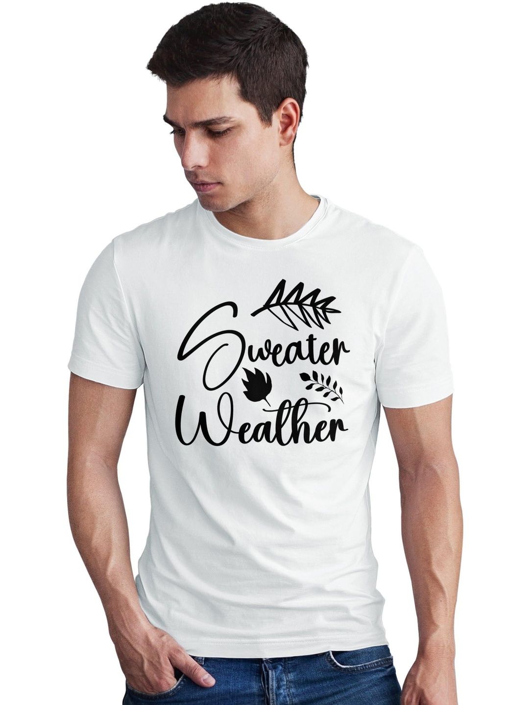 Seekbuylove Men Typography Printed Bio Finish T-shirt