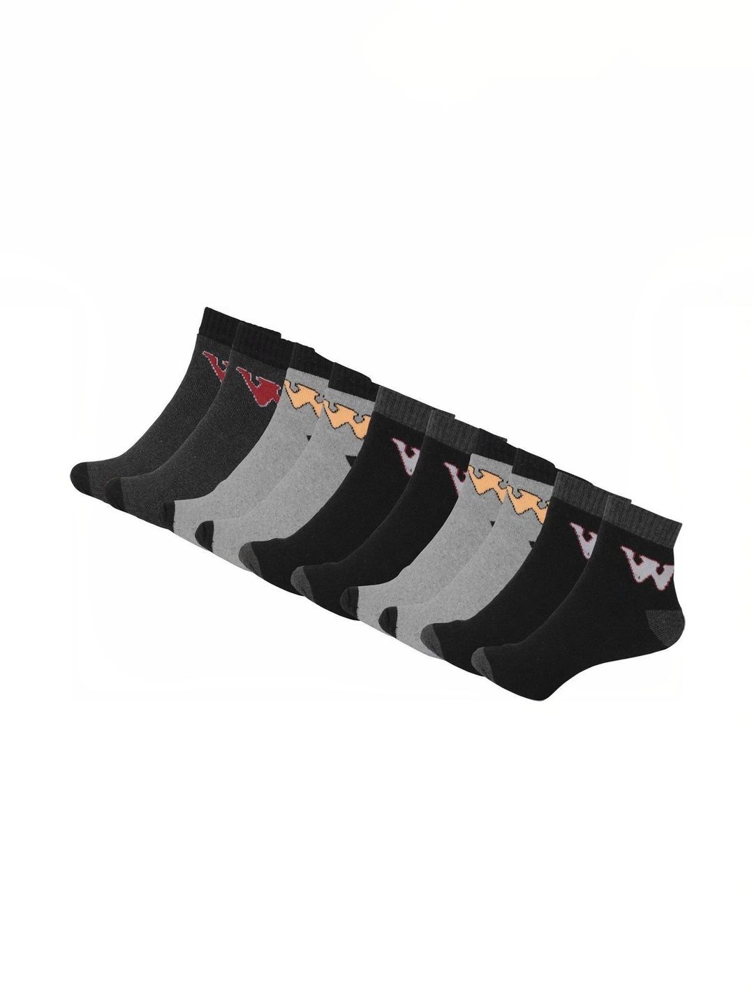 Blacktank Men Pack of 6 Cotton Patterned Ankle Length Socks