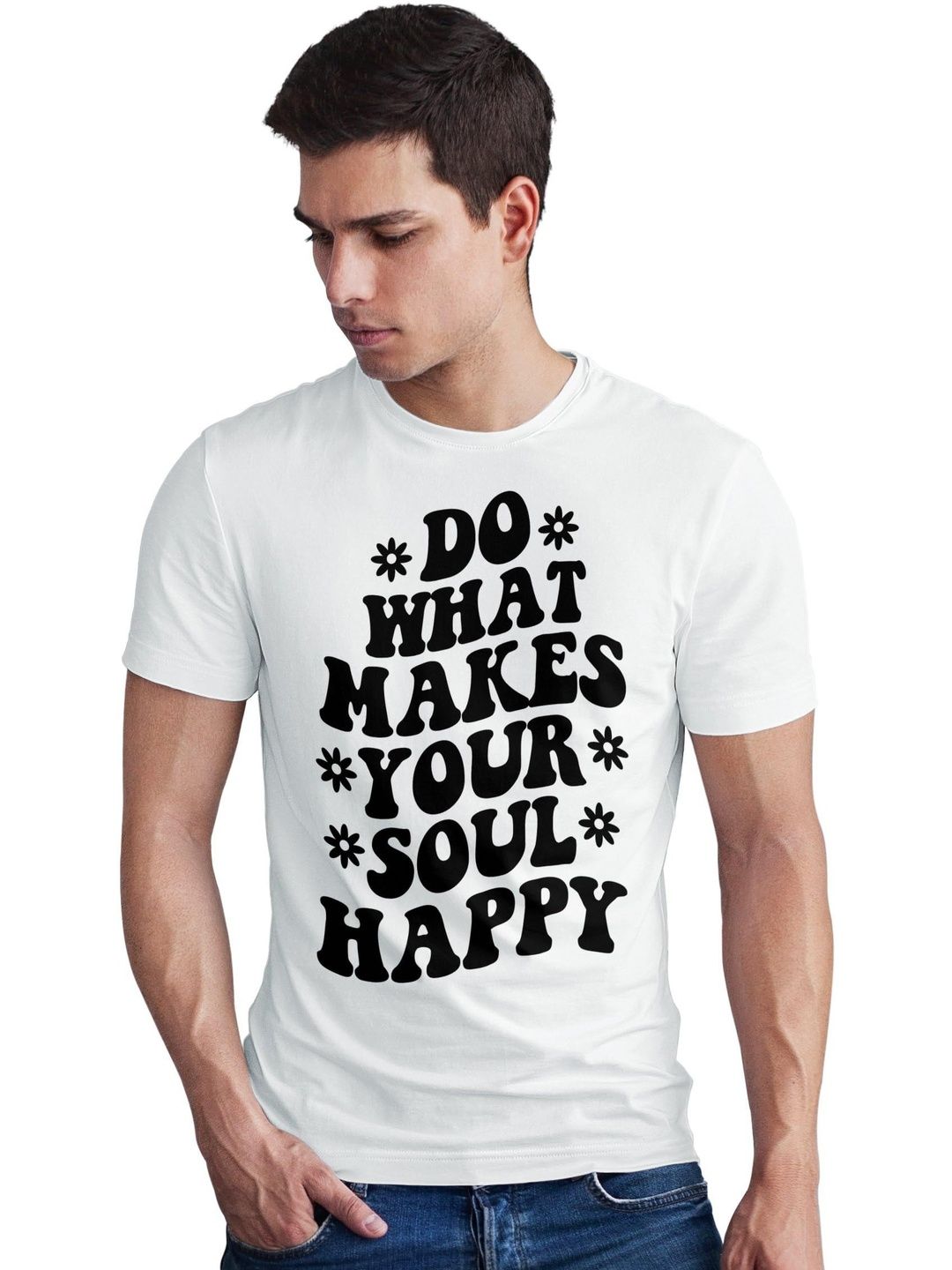 Seekbuylove Men Typography Printed Bio Finish T-shirt