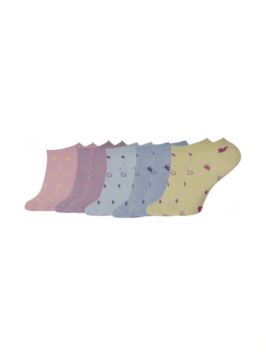 Blacktank Men Pack of 5 Cotton Patterned Ankle Length Socks