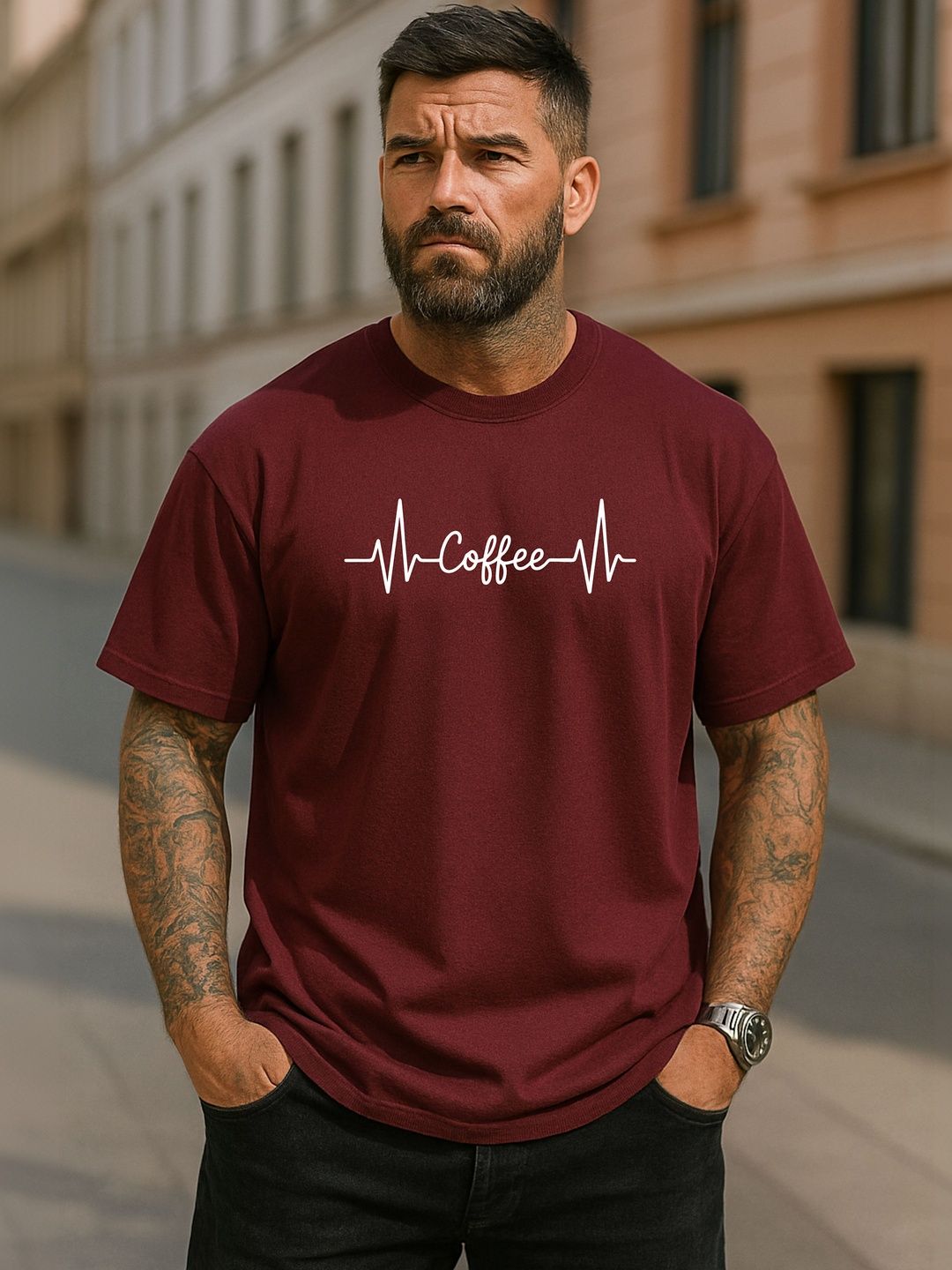 HIOR Typography Printed Round Neck Pure Cotton Oversized T-shirt