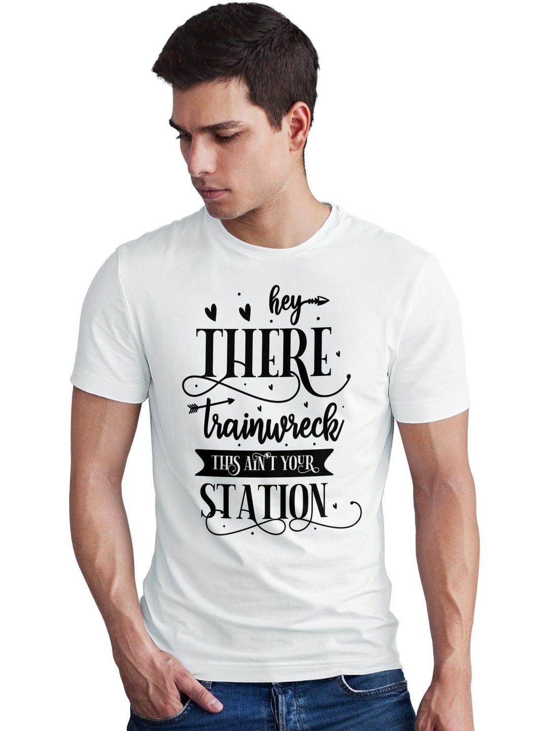 Seekbuylove Men Typography Printed Bio Finish T-shirt