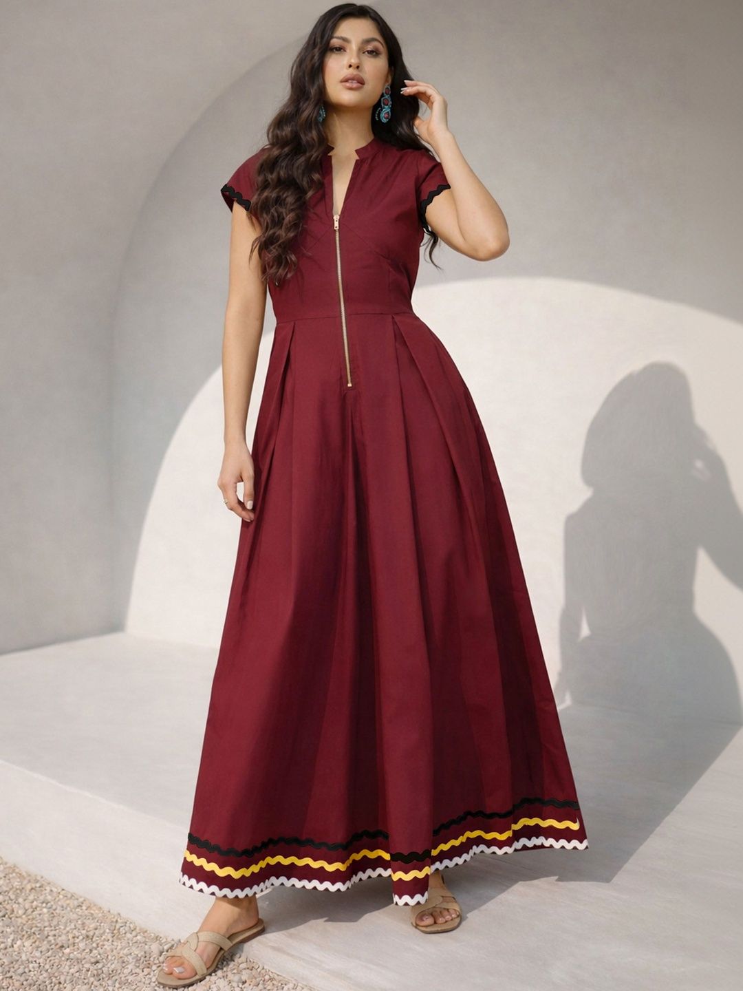 maroon maxi dress online india Shop Maroon Rayon Printed Strap Neckline Dress After Six Wear in India