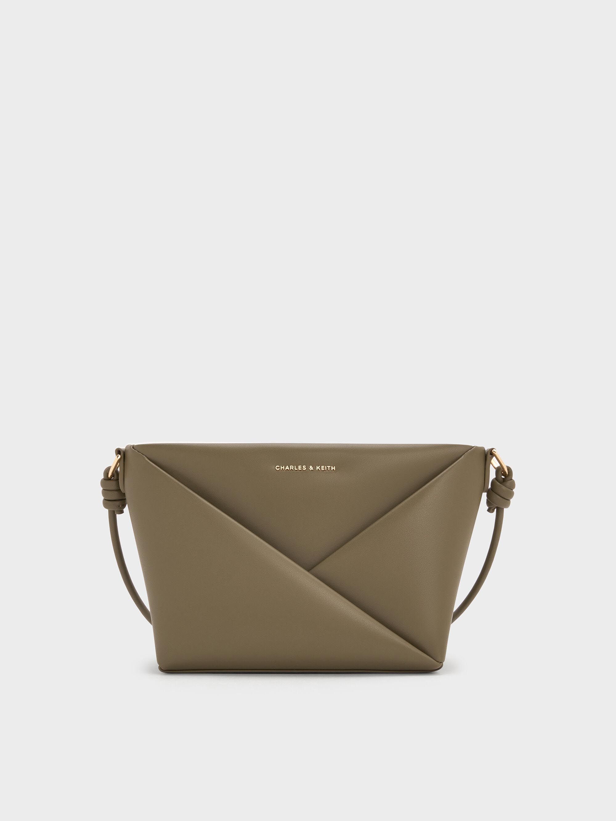 Buy CHARLES & KEITH Midori Solid Structured Sling Bag - Handbags