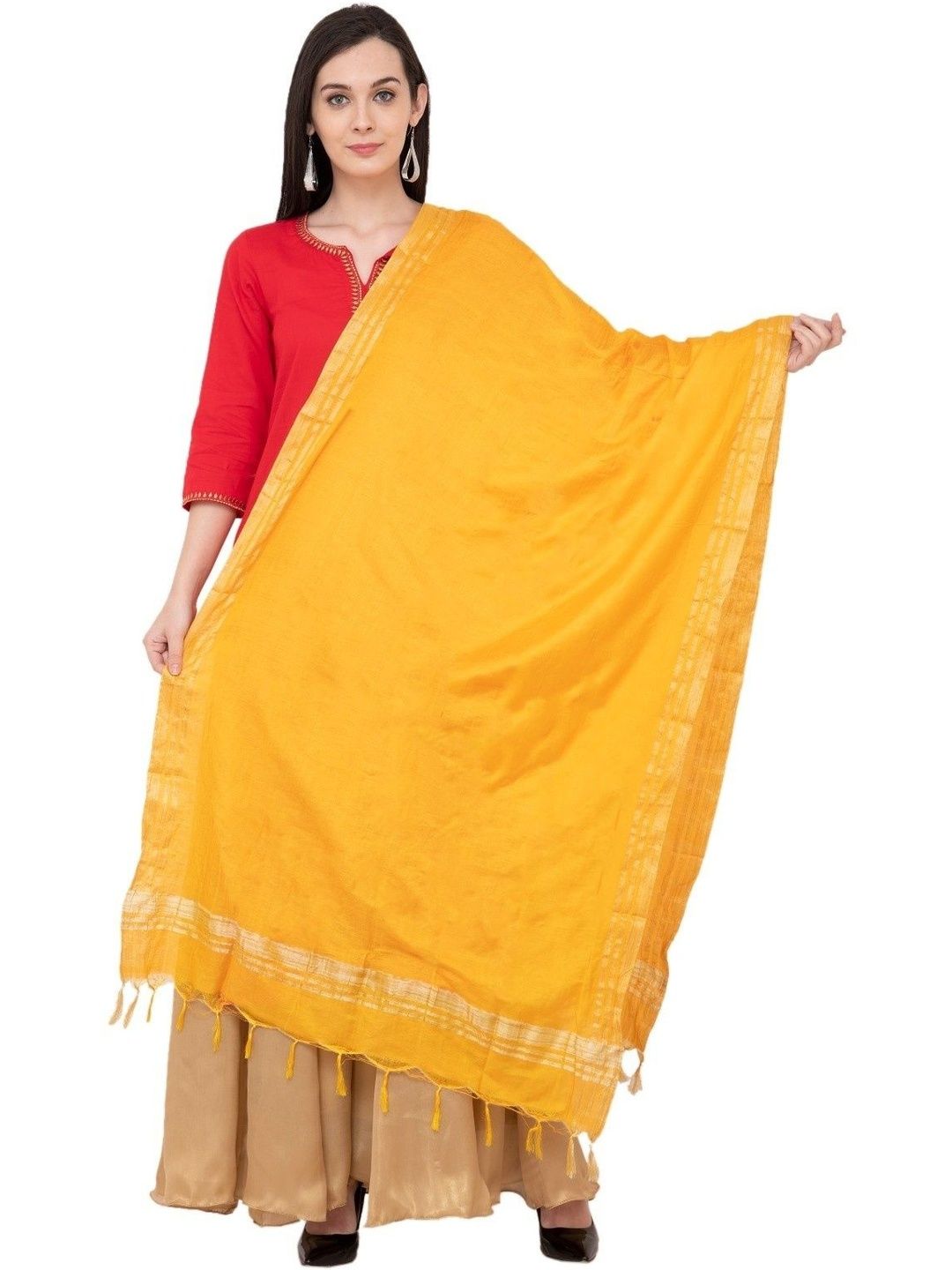 A R SILK Woven Design Dupatta