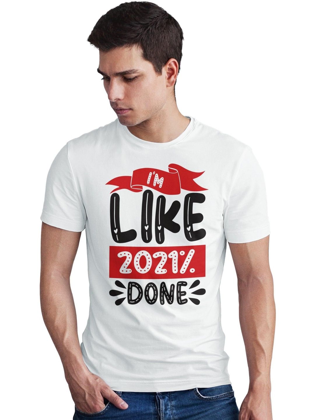 Seekbuylove Men Typography Printed Bio Finish T-shirt