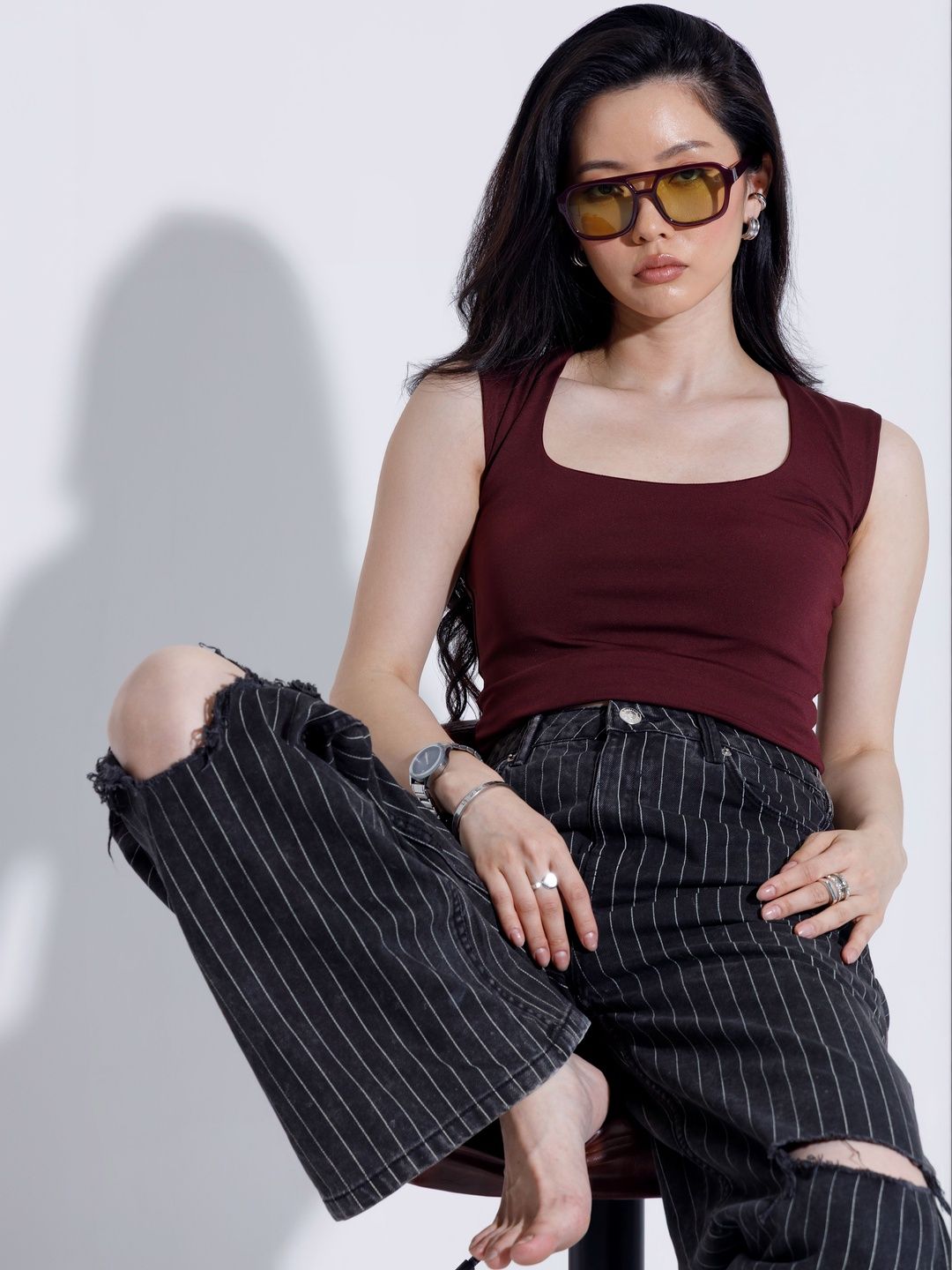 COLOR CAPITAL Crepe Top