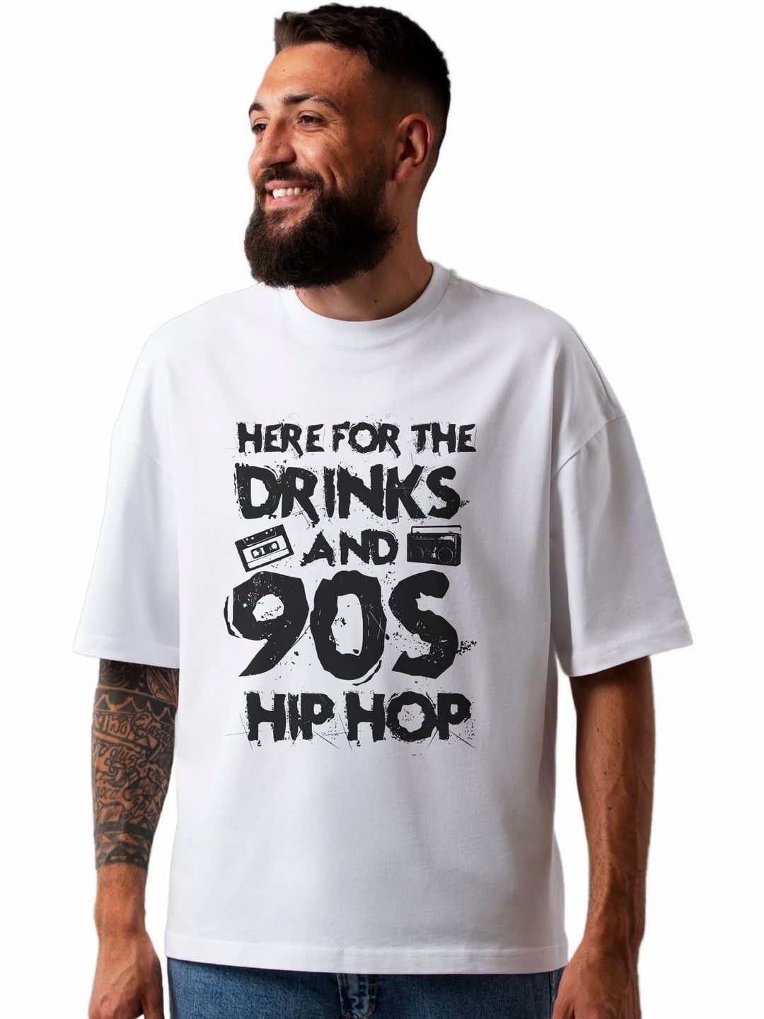 Seekbuylove Typography Printed Round Neck Bio Finish Cotton T-shirt