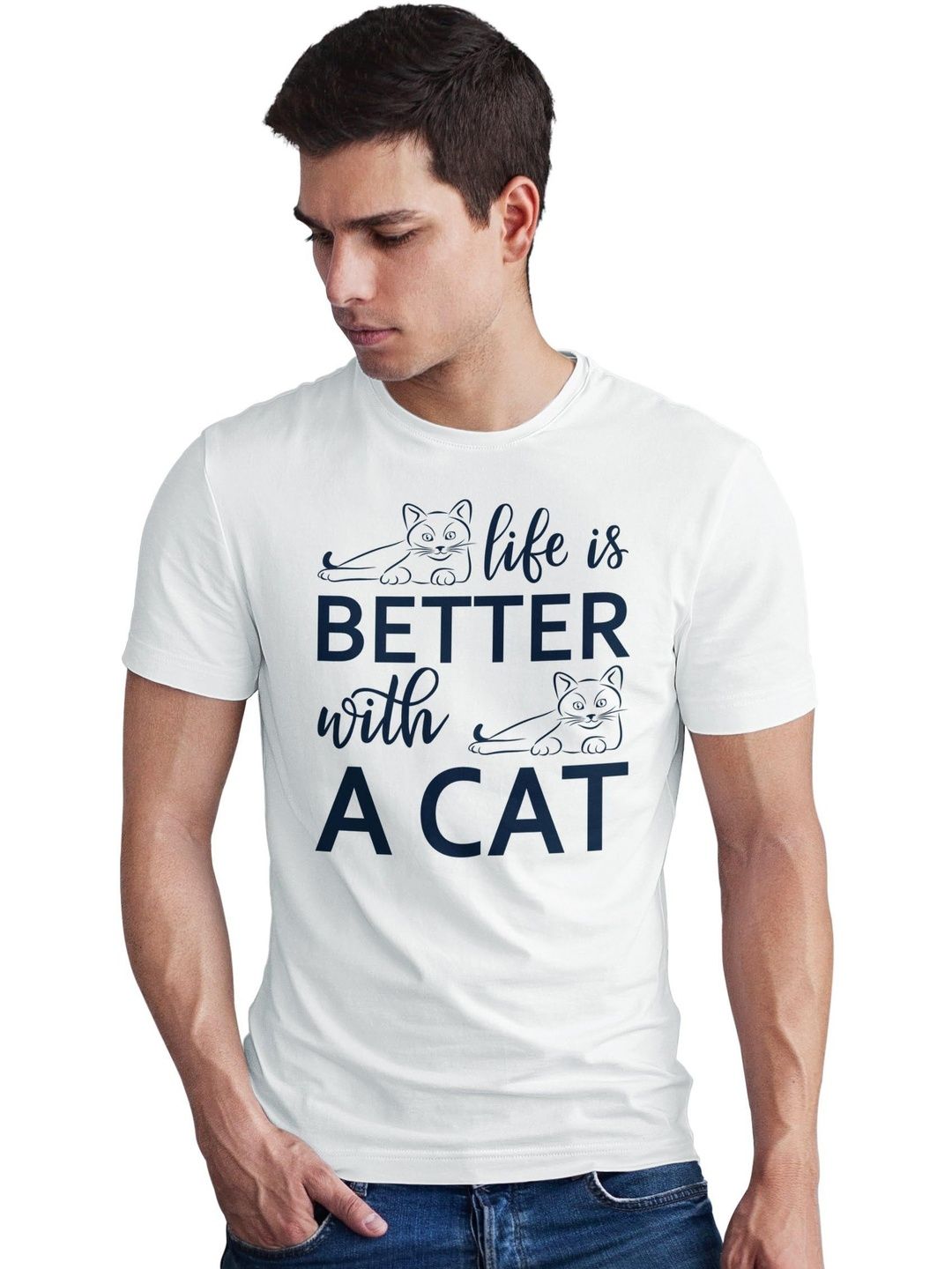 Seekbuylove Men Typography Printed Bio Finish T-shirt